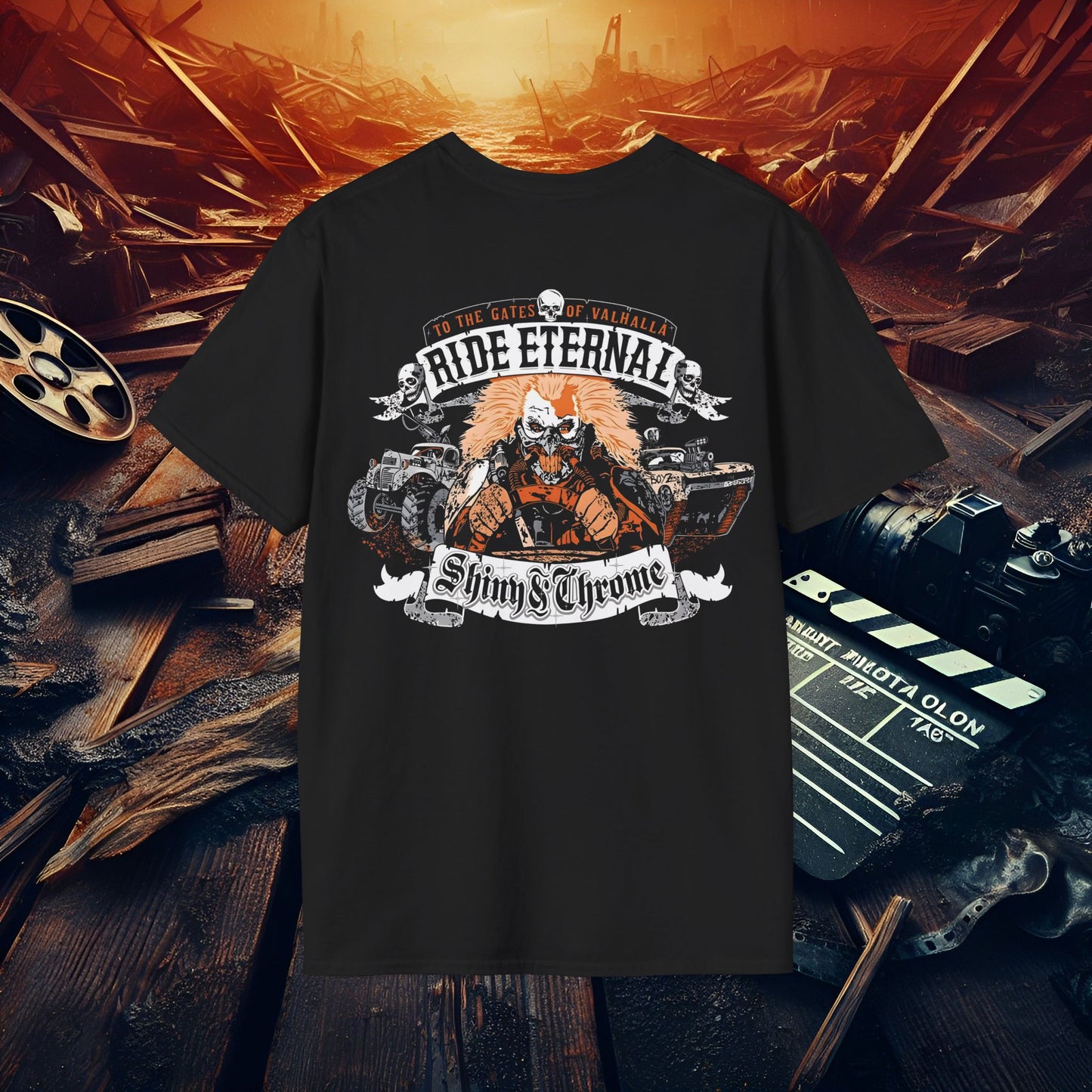 Unisex Softstyle T-Shirt - Ride Eternal Valhalla Graphic Tee