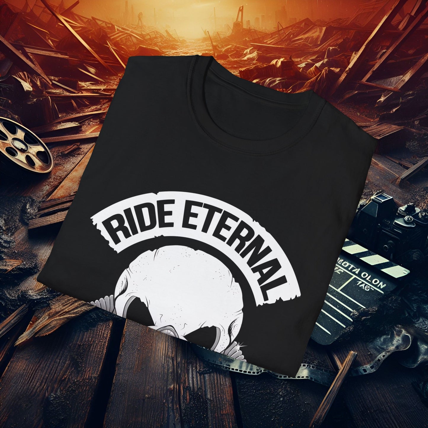 Ride Eternal T-Shirt, Unisex Skull Art Tee