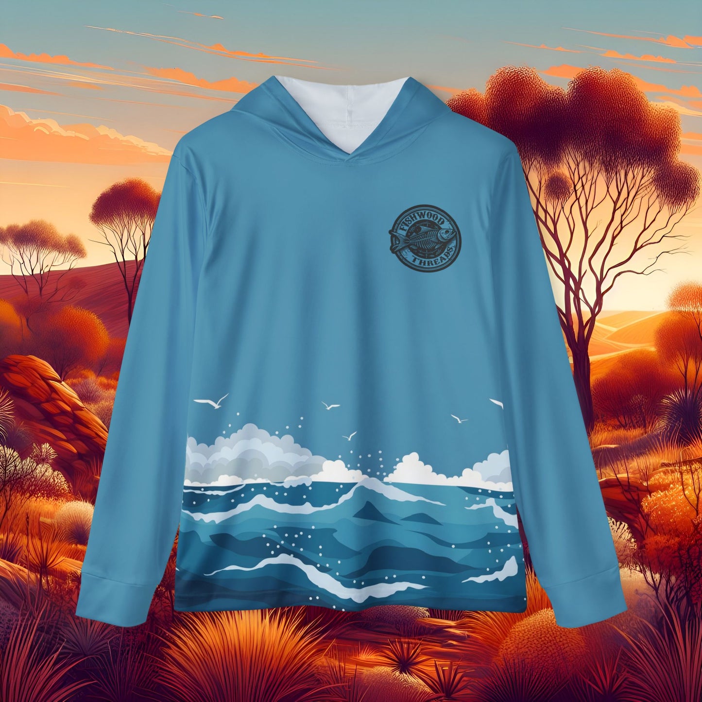 Men's Fishing Hoodie - Fishwood Threads, Adventure & Outdoor Enthusiasts