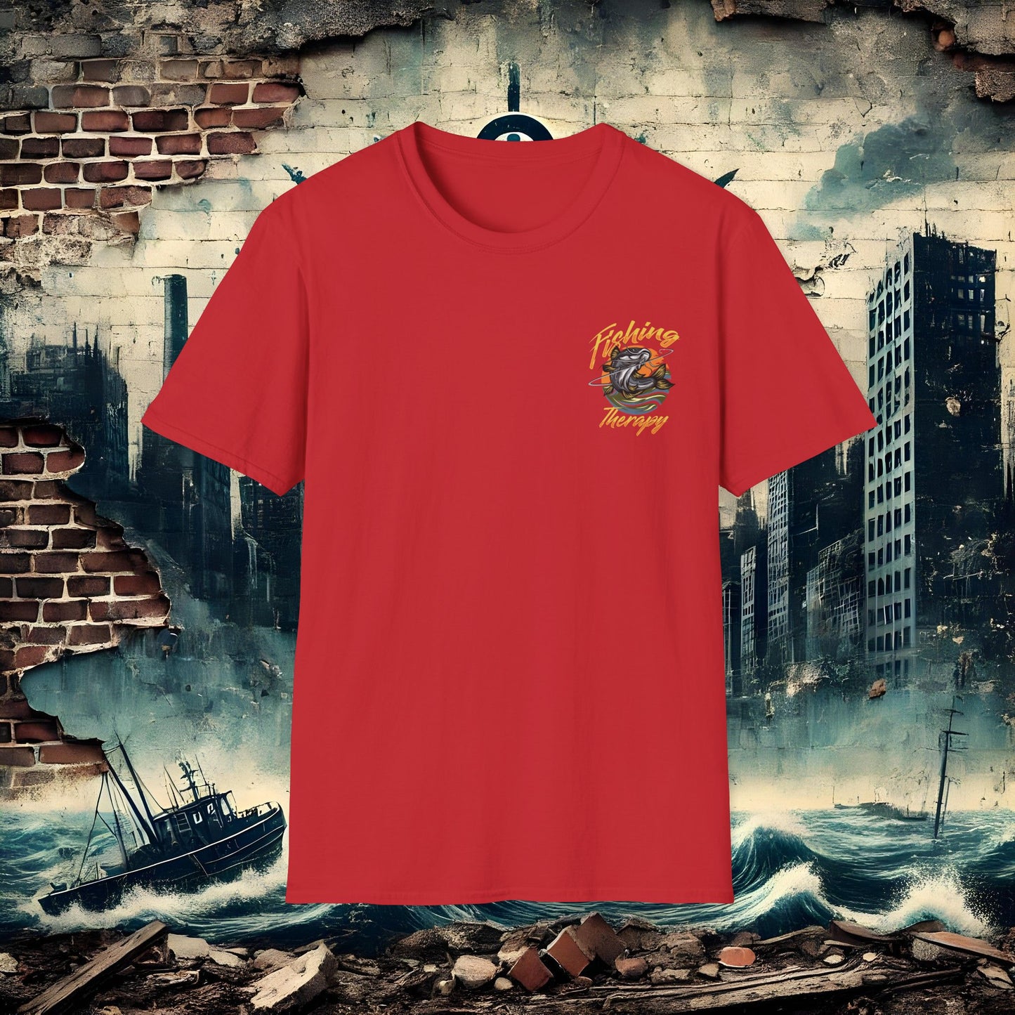 Fishing Therapy Unisex Softstyle T-Shirt – Relax in Style