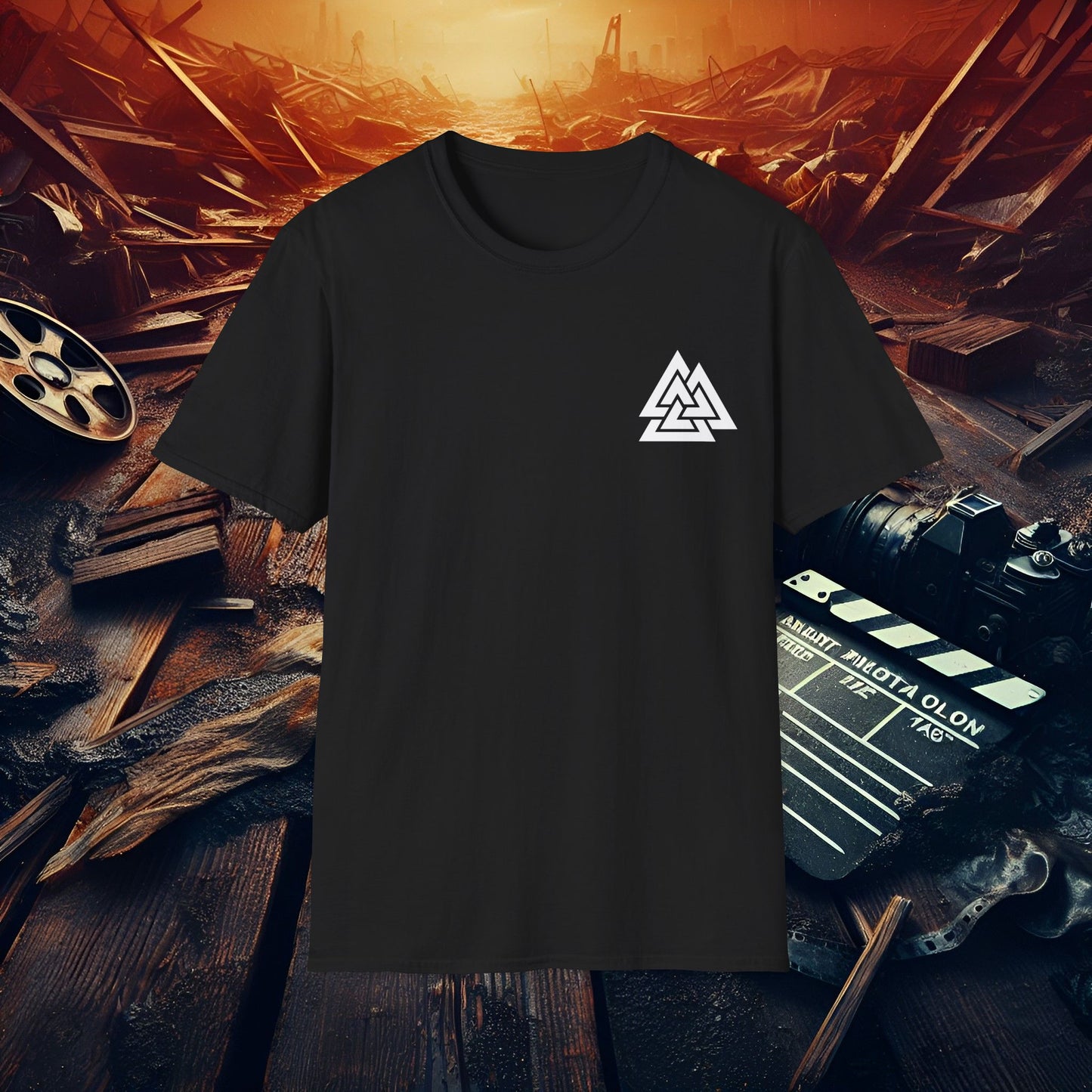 Valknut symbol Unisex Softstyle T-Shirt