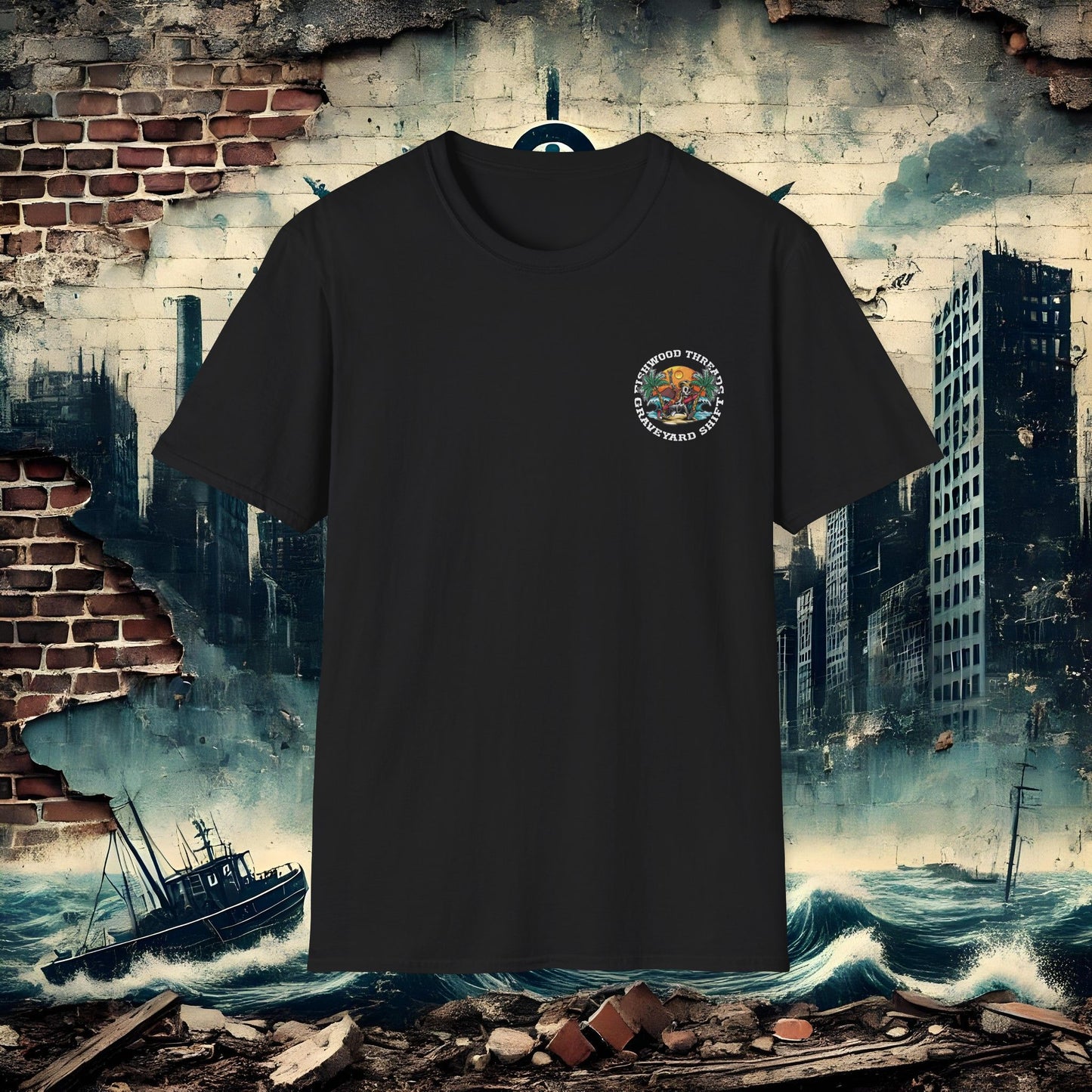 Fishwood Threads Graveyard Shift 3 Unisex Softstyle T-Shirt