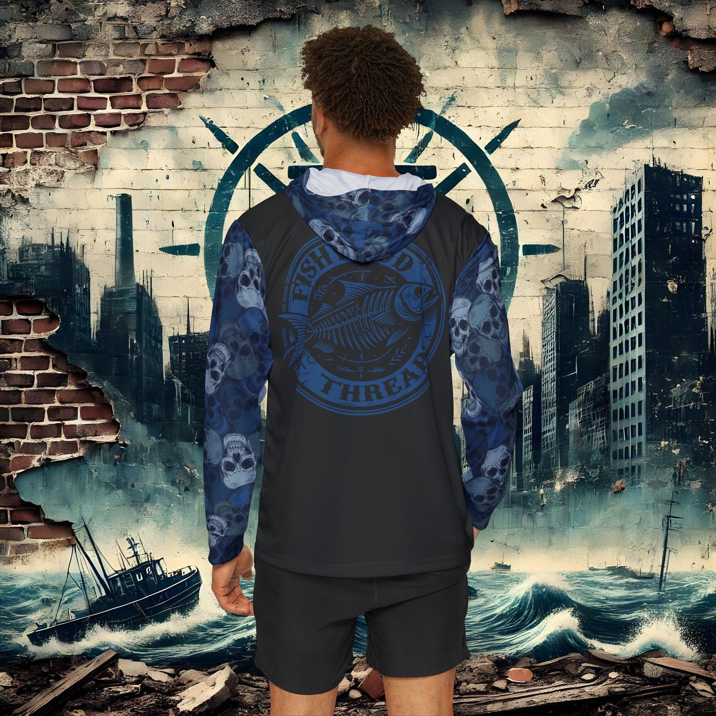 Men's Fishing Hoodie - Fishwood Threads, Adventure & Outdoor Enthusiasts