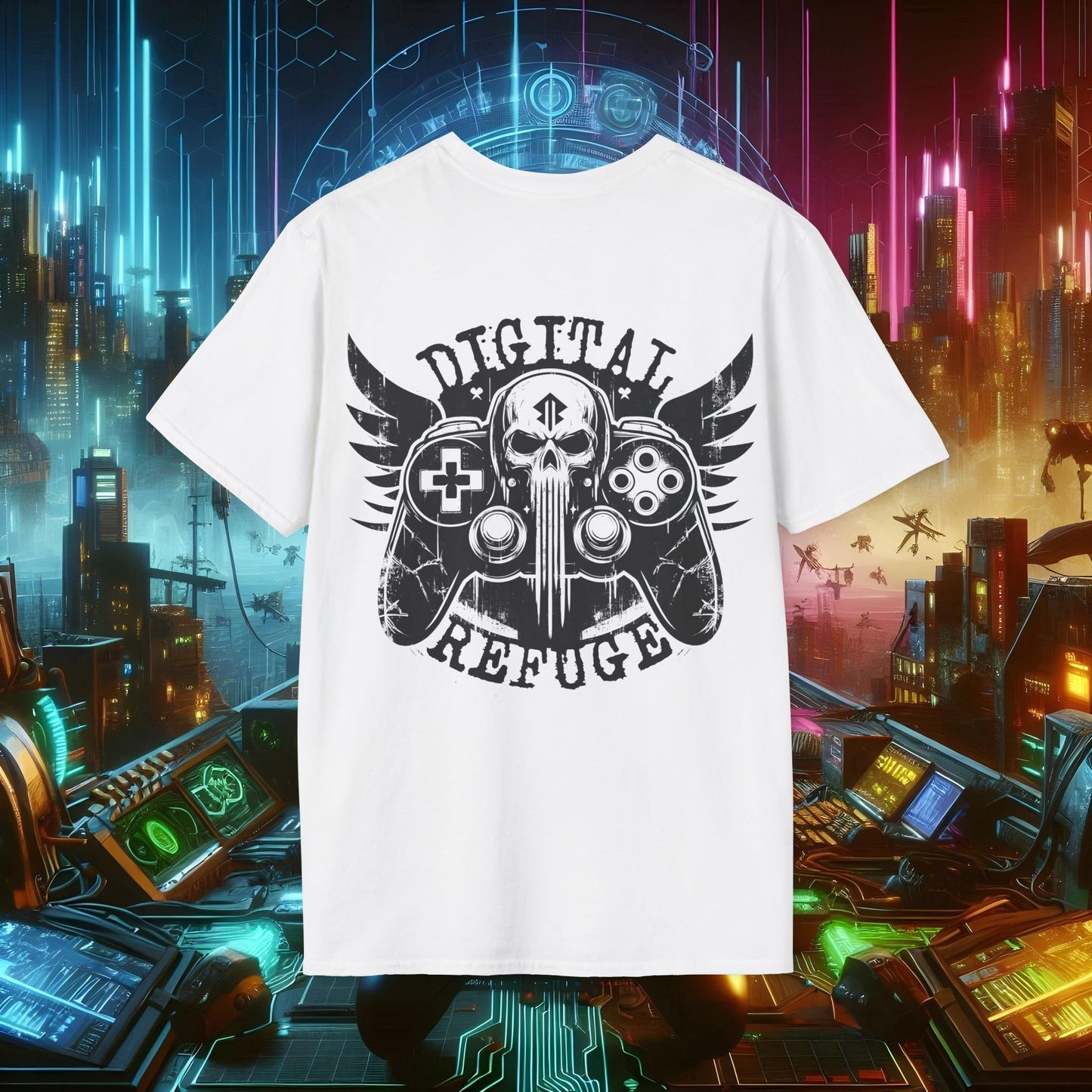 Digital Refuge Unisex Softstyle T-Shirt | Gamer's Paradise Tee
