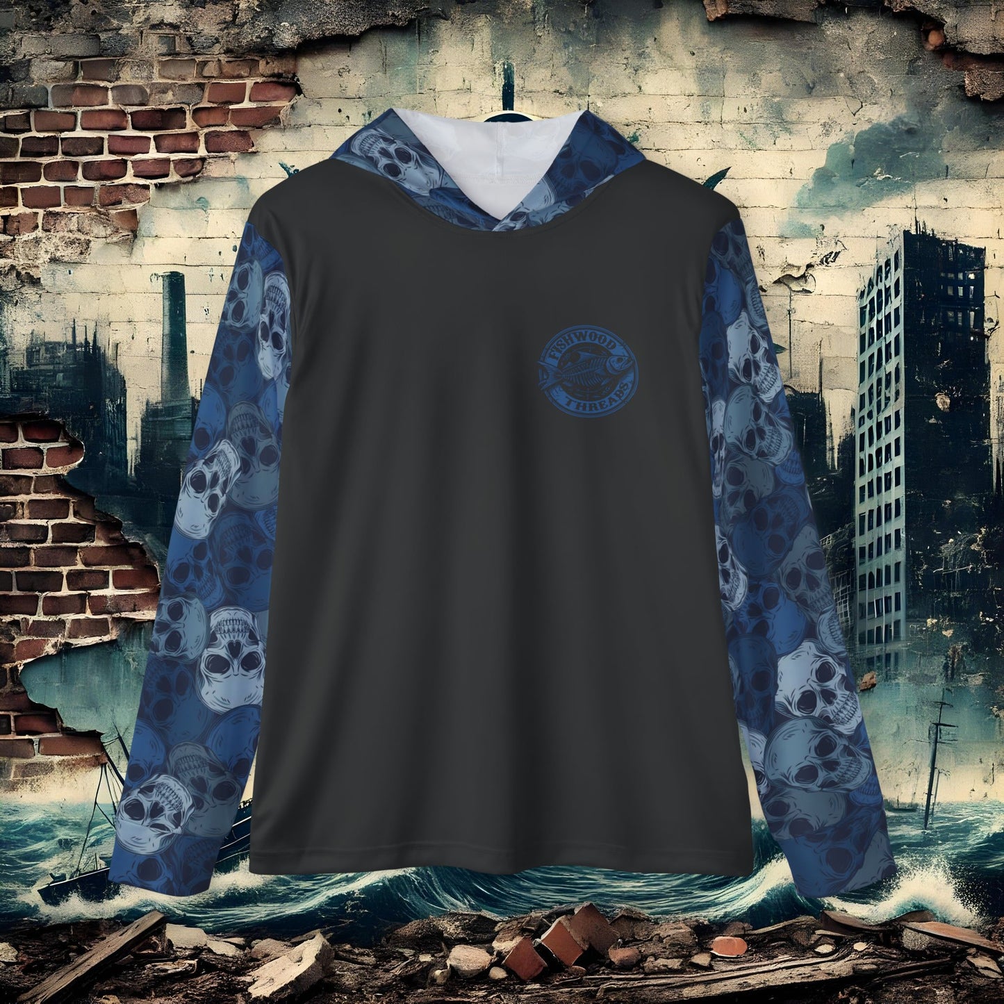 Men's Fishing Hoodie - Fishwood Threads, Adventure & Outdoor Enthusiasts