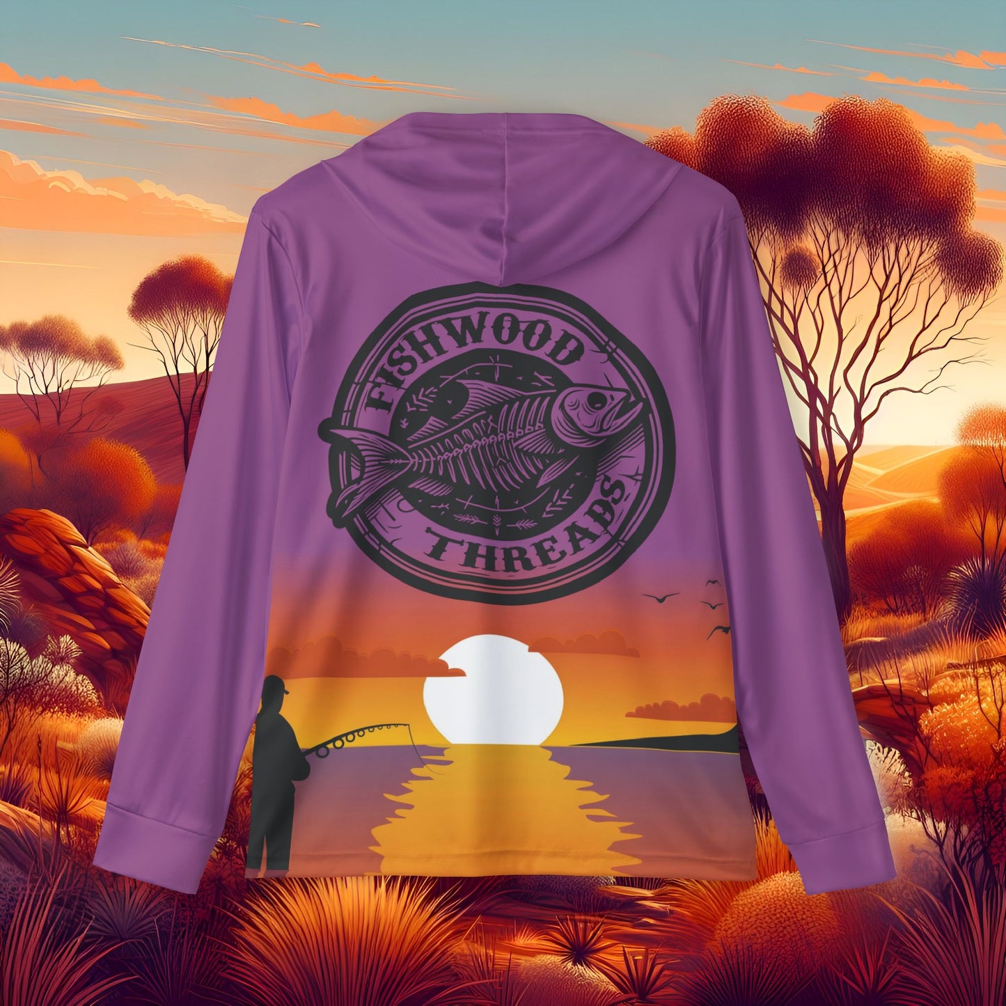 Men's Fishing Hoodie - Fishwood Threads, Adventure & Outdoor Enthusiasts
