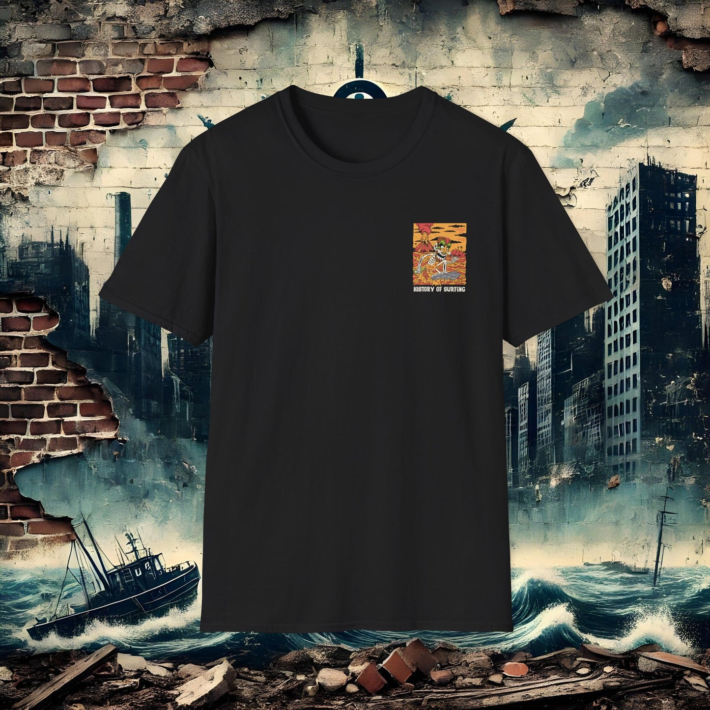 Fishwood Threads History of Surfing Unisex Softstyle T-Shirt