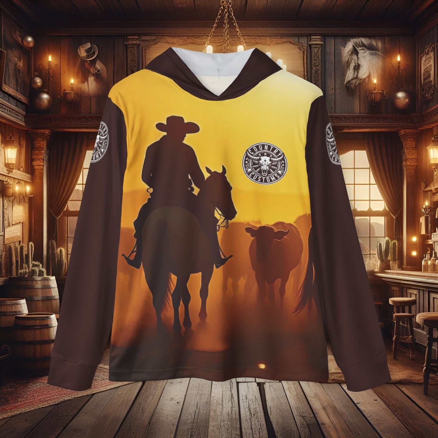 Country Customs Rustic Cowboy Warmup Hoodie - Sports & Country Style