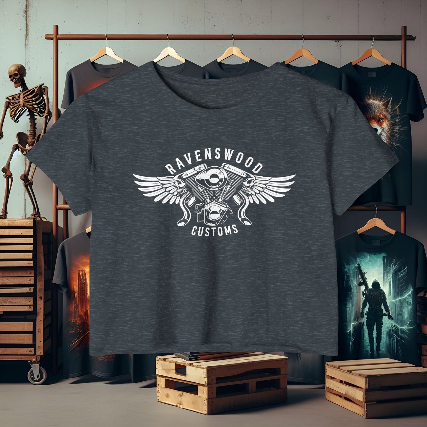 Ravenswood Customs Women's Festival Crop Top - Boho Chic Tee for Summer Events