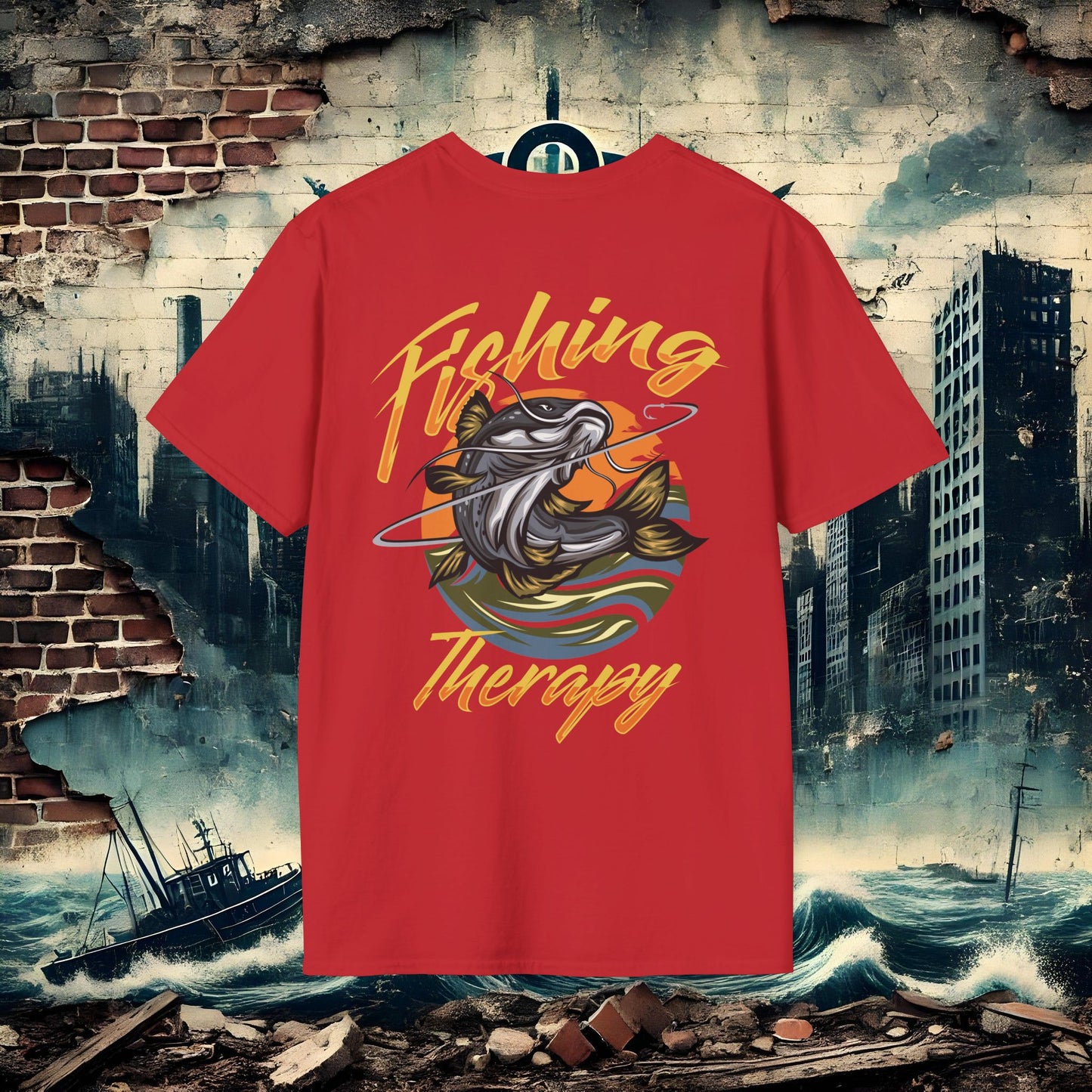 Fishing Therapy Unisex Softstyle T-Shirt – Relax in Style