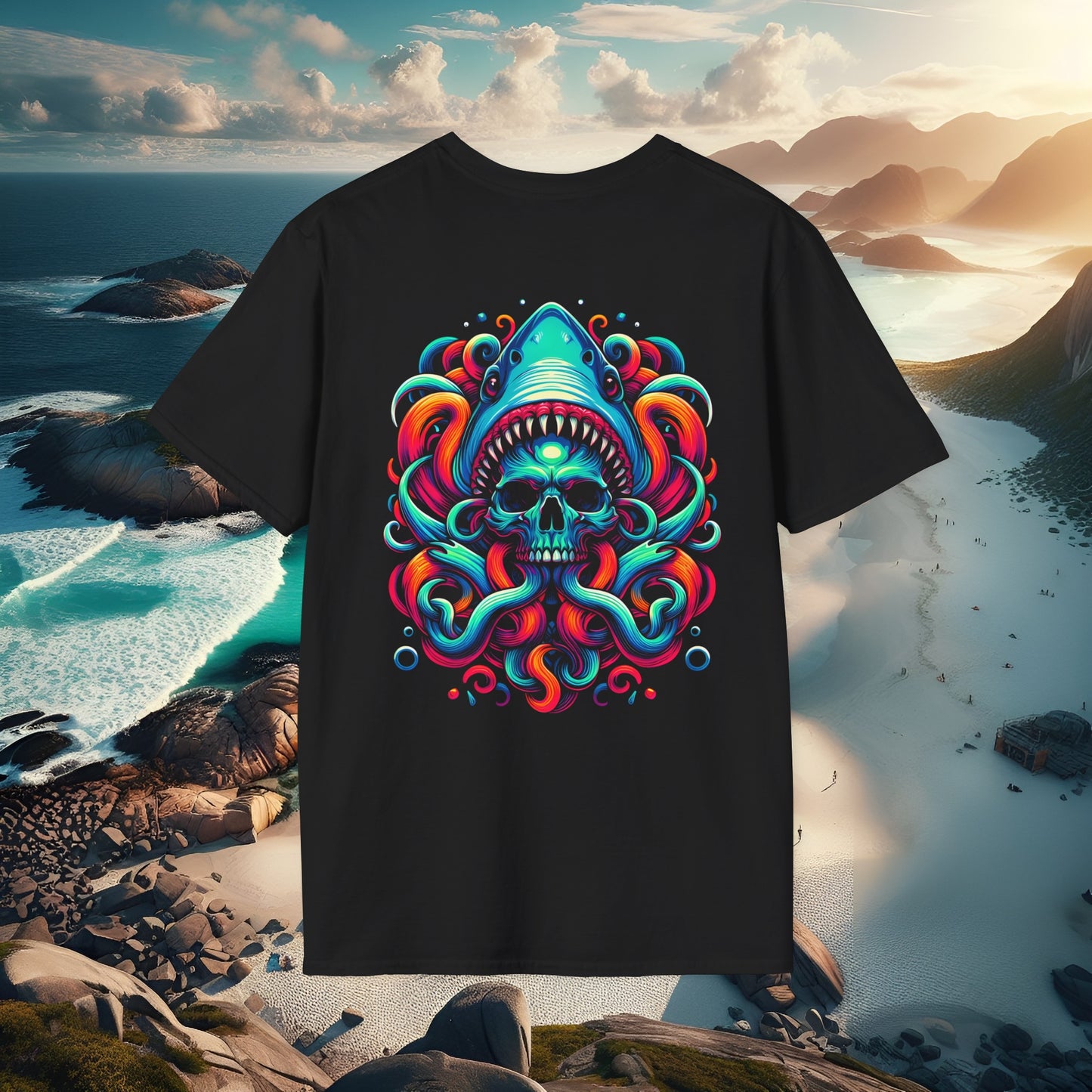 Fishwood Threads Sharkraken 3 Unisex Softstyle T-Shirt