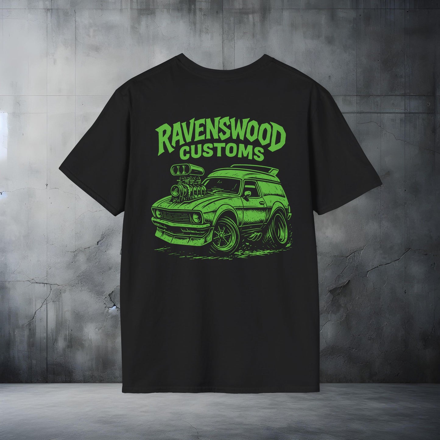 Ravenswood Customs Green Falcon PV T-Shirt, Unisex Graphic Tee, Automotive Apparel