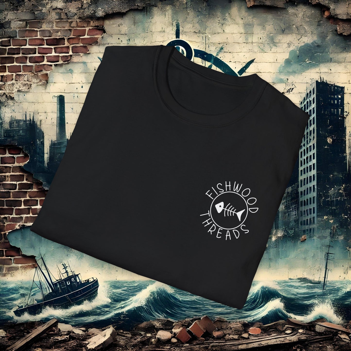 Fishwood Threads Unisex Softstyle T-Shirt - Casual Fit, Perfect for Fishing Lovers