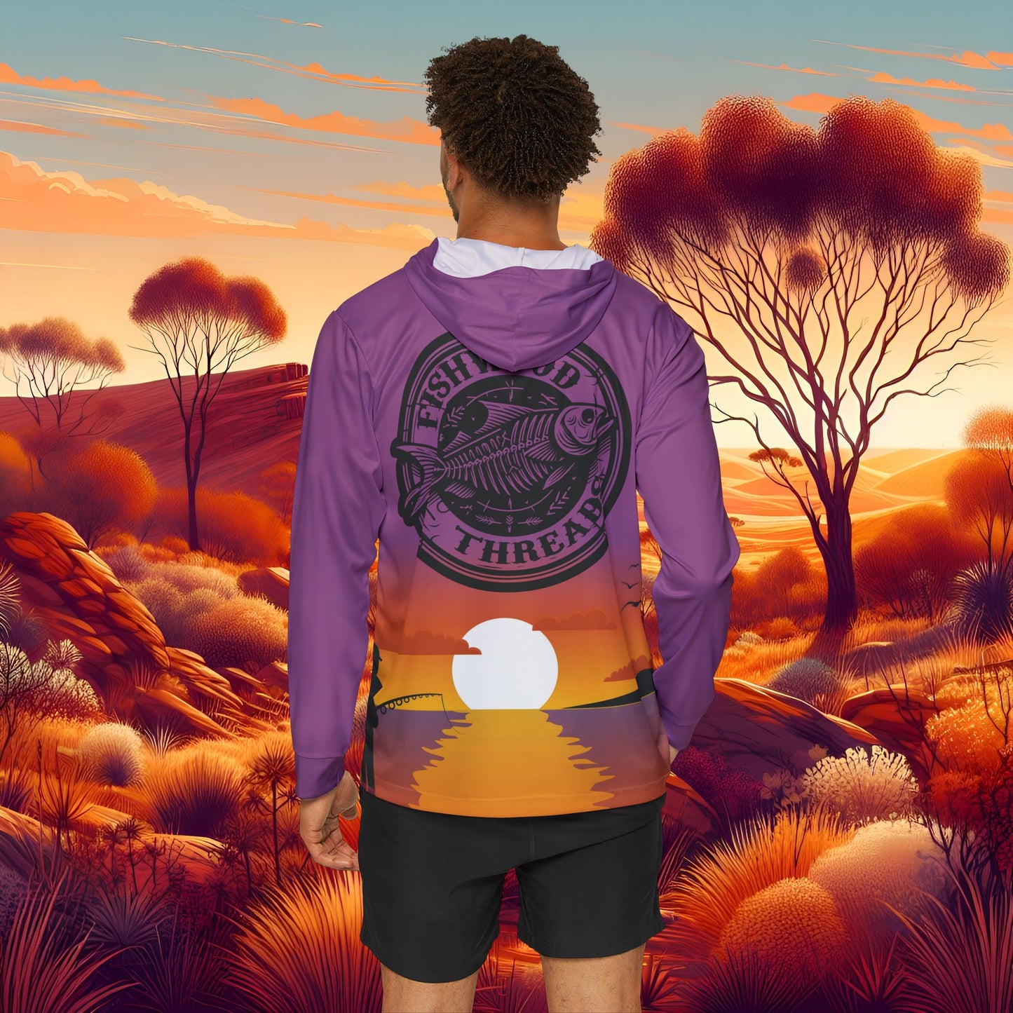 Men's Fishing Hoodie - Fishwood Threads, Adventure & Outdoor Enthusiasts