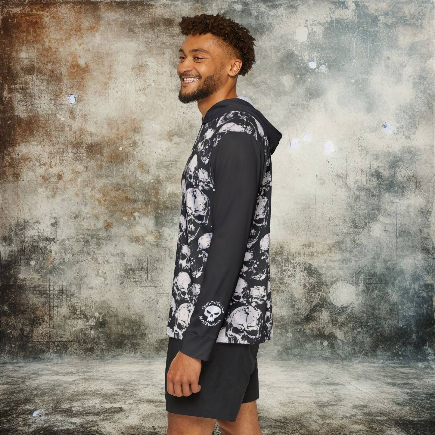 Men's Skulduggery Australia Print Sports Warmup Hoodie - Athletic Outerwear for Active Lifestyles