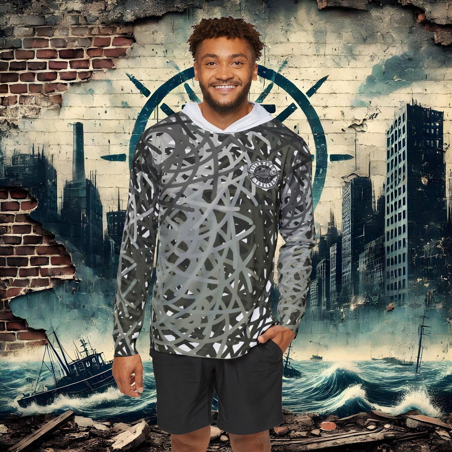 Camo Fishwood Threads Sports Hoodie - Perfect for Outdoor Enthusiasts