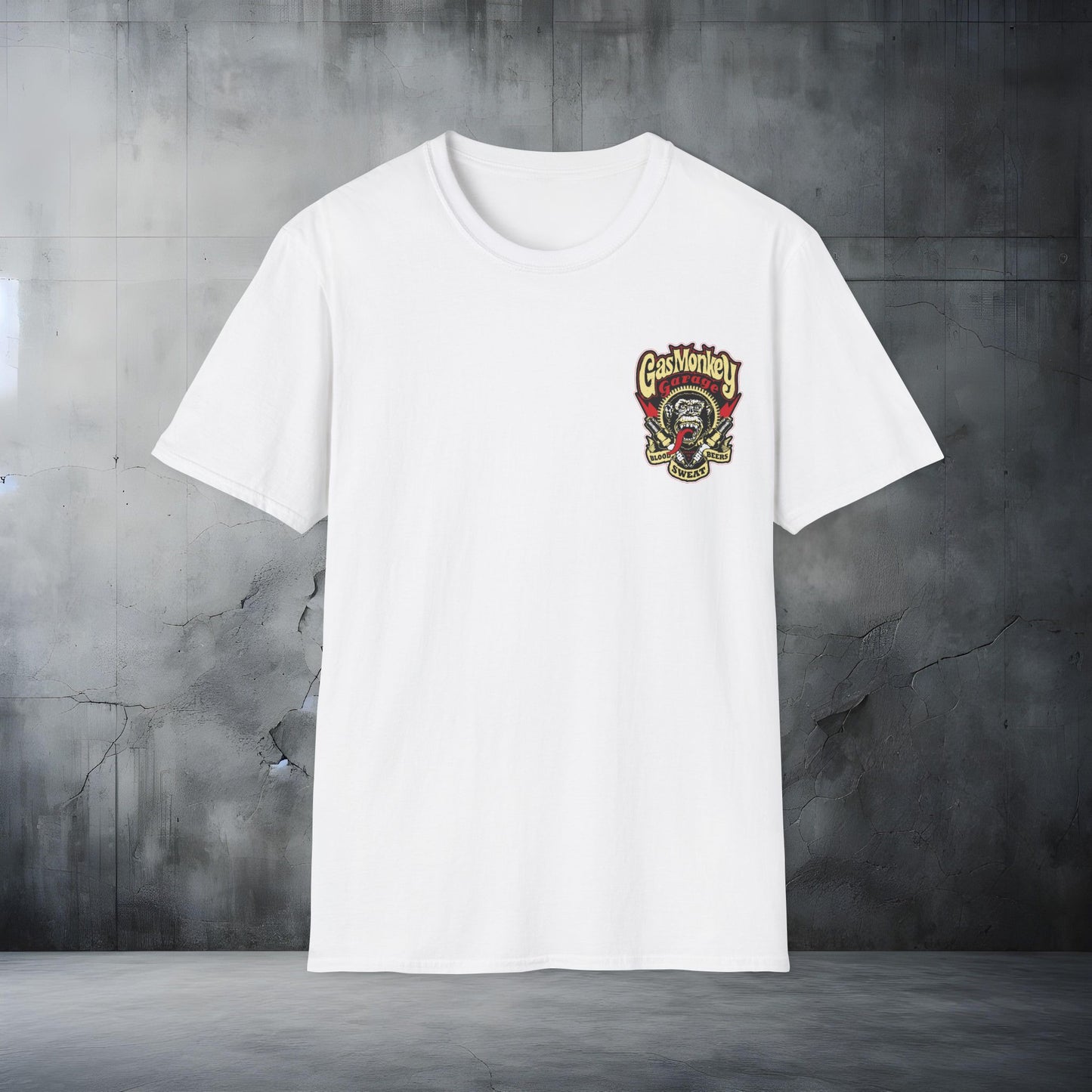 Gas Monkey Garage Unisex Softstyle T-Shirt - Vintage Beer & Monkey Design