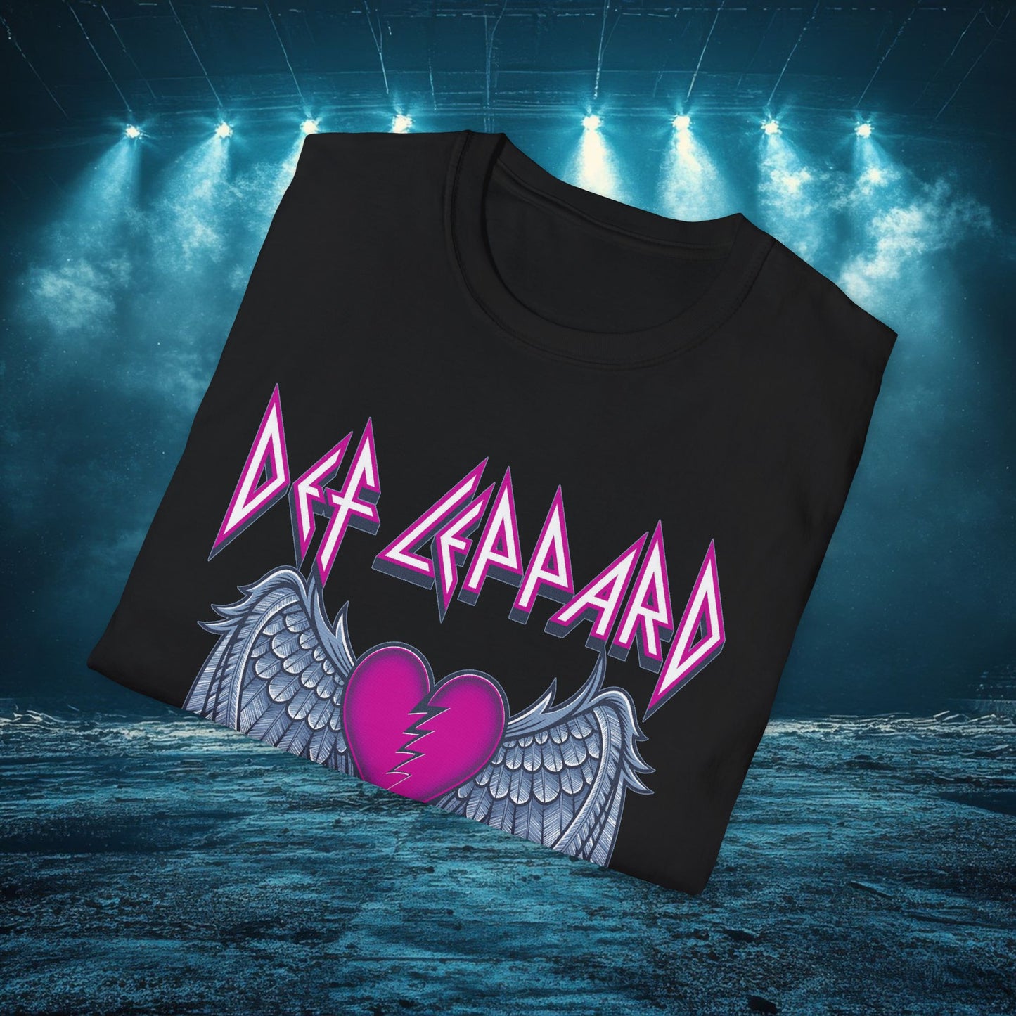 DL Winged Heart T-Shirt | Vintage Rock Apparel, Unisex Graphic Tee, Music Lover Gift, Concert Wear, Nostalgic Merchandise