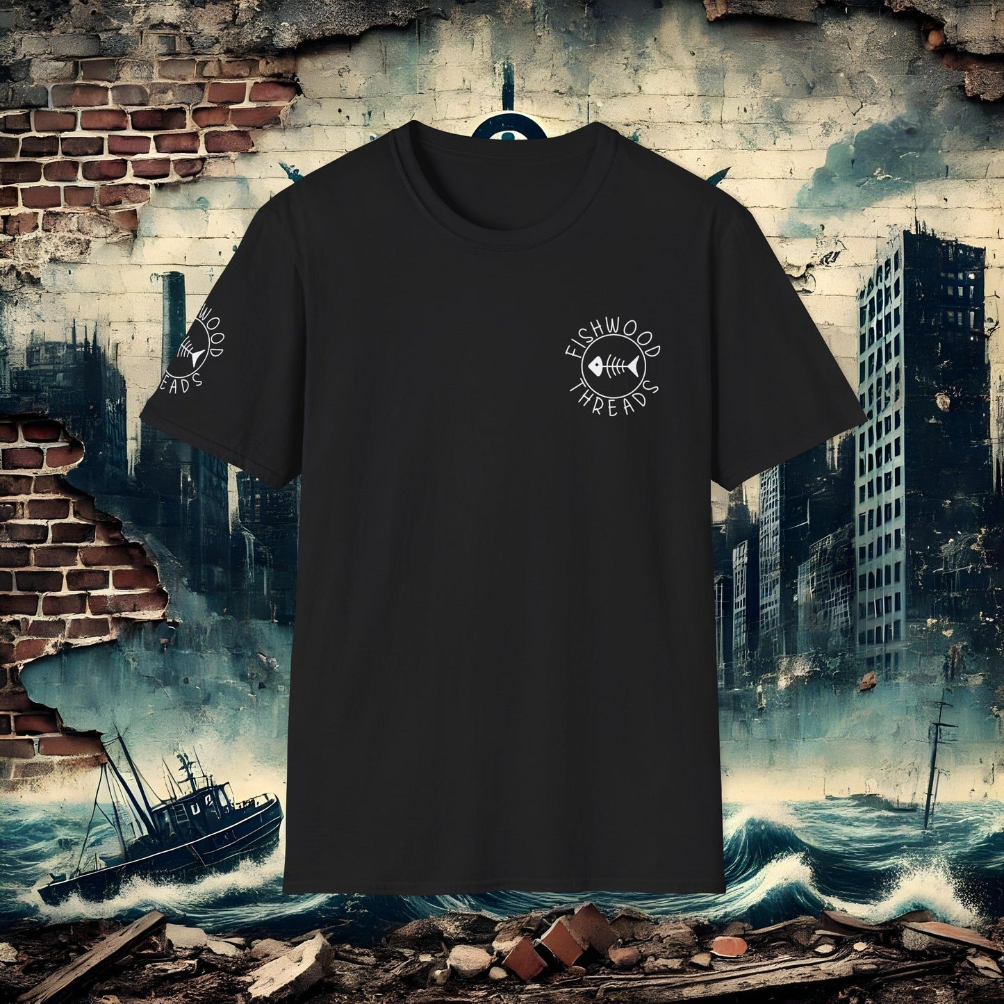 Fishwood Threads Unisex Softstyle T-Shirt - Casual Fit, Perfect for Fishing Lovers
