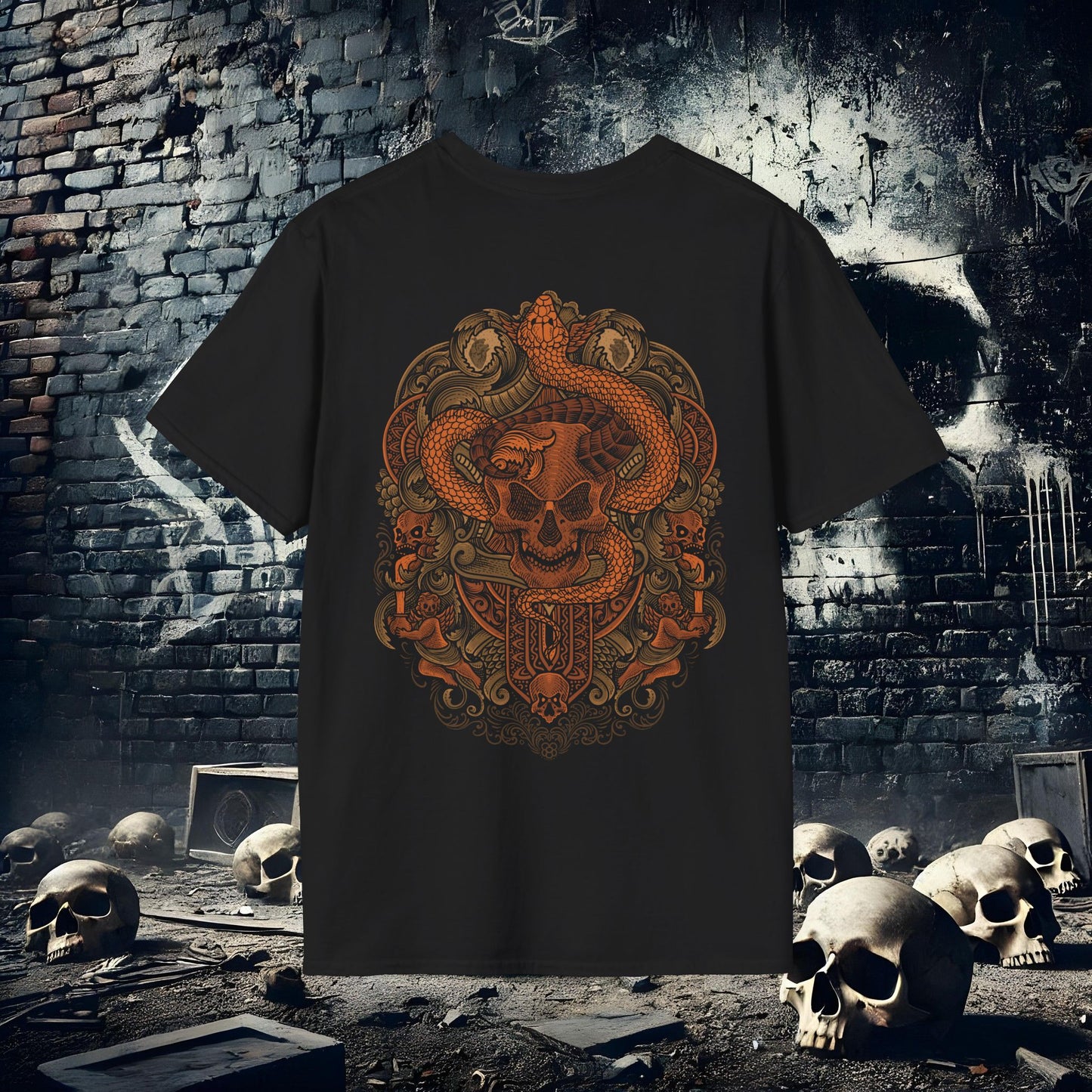 Demon Skull 1 Unisex Softstyle T-Shirt