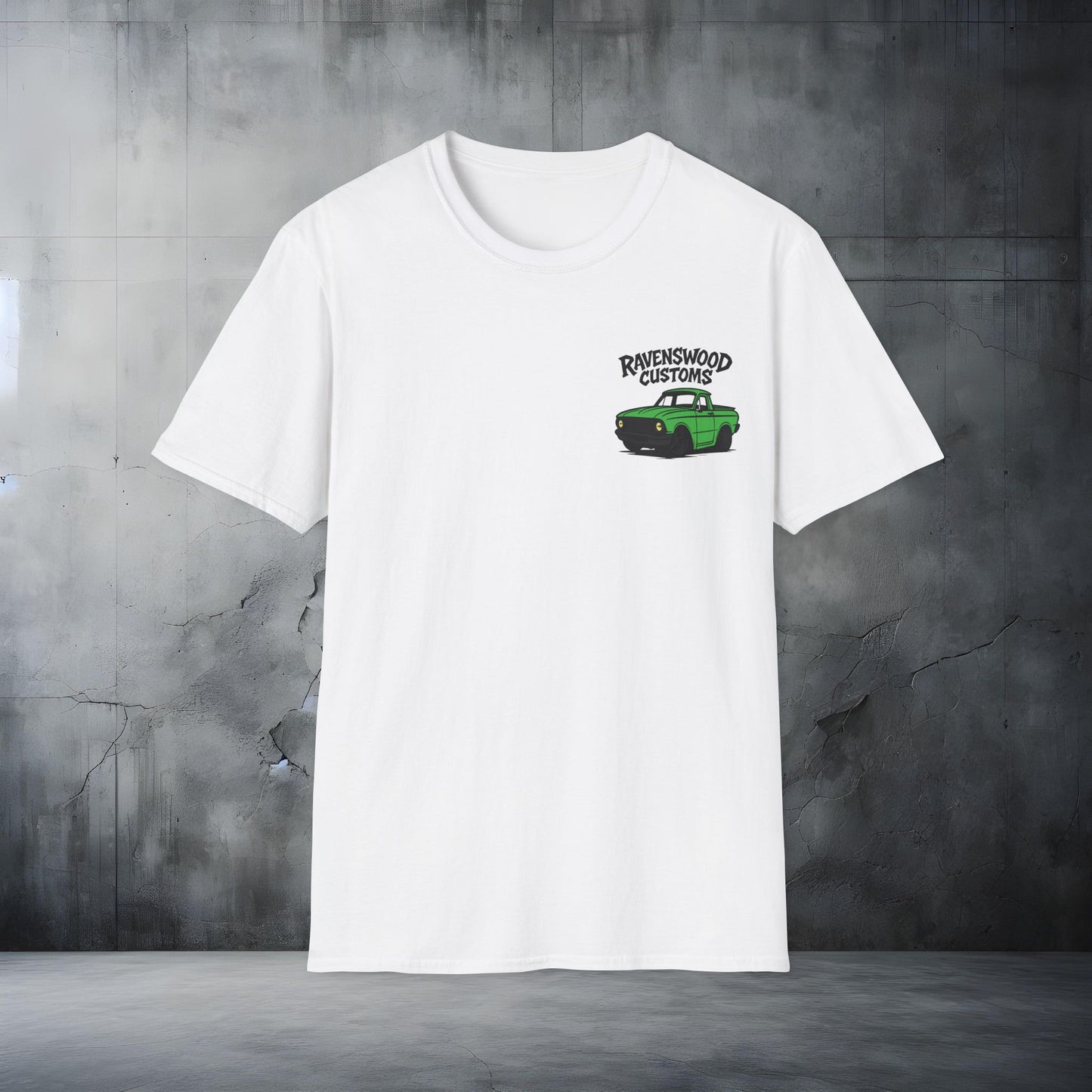 Ravenswood Customs Unisex Softstyle T-Shirt - Green XP Falcon Ute Design, Cool Graphic Tee
