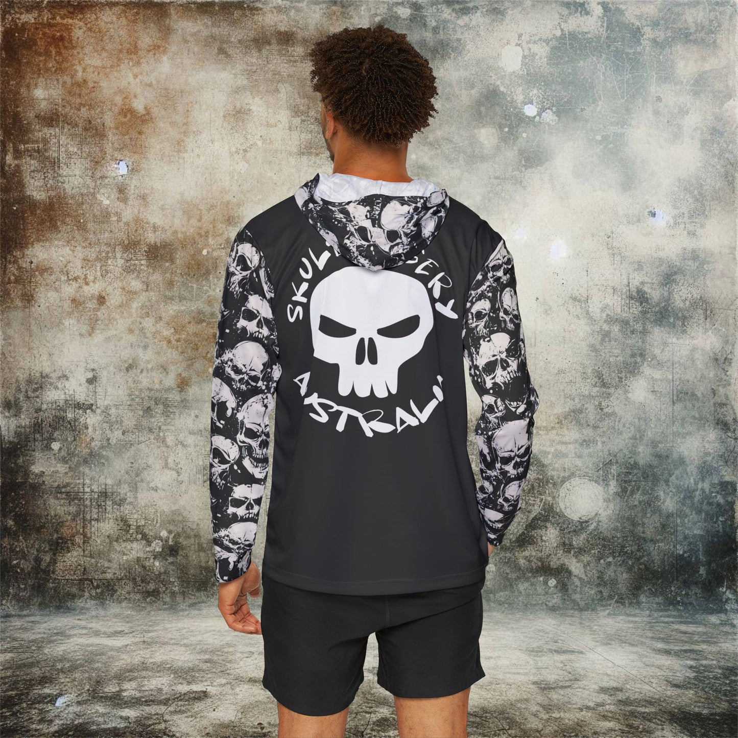 Men's Skulduggery Australia Print Sports Warmup Hoodie - Athletic Outerwear for Active Lifestyles
