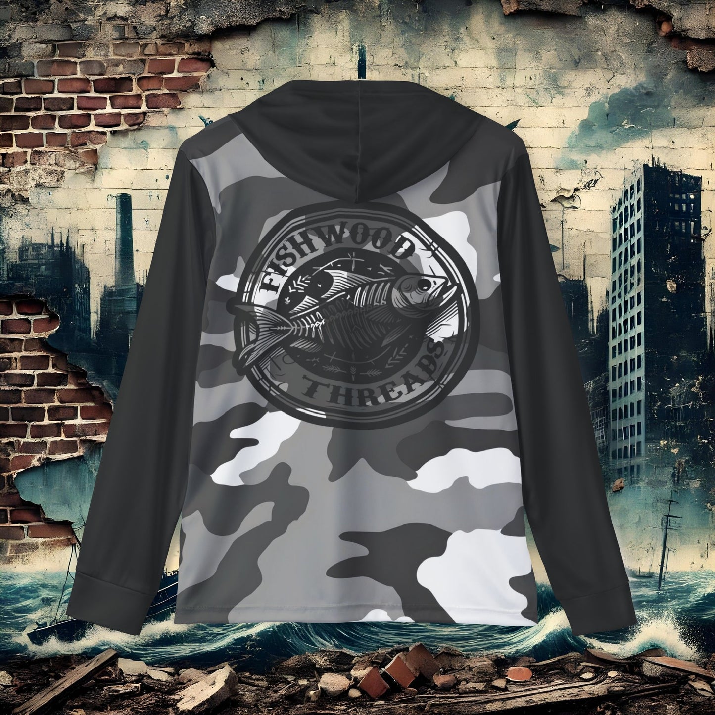 Men's Fishing Hoodie - Fishwood Threads, Adventure & Outdoor Enthusiasts