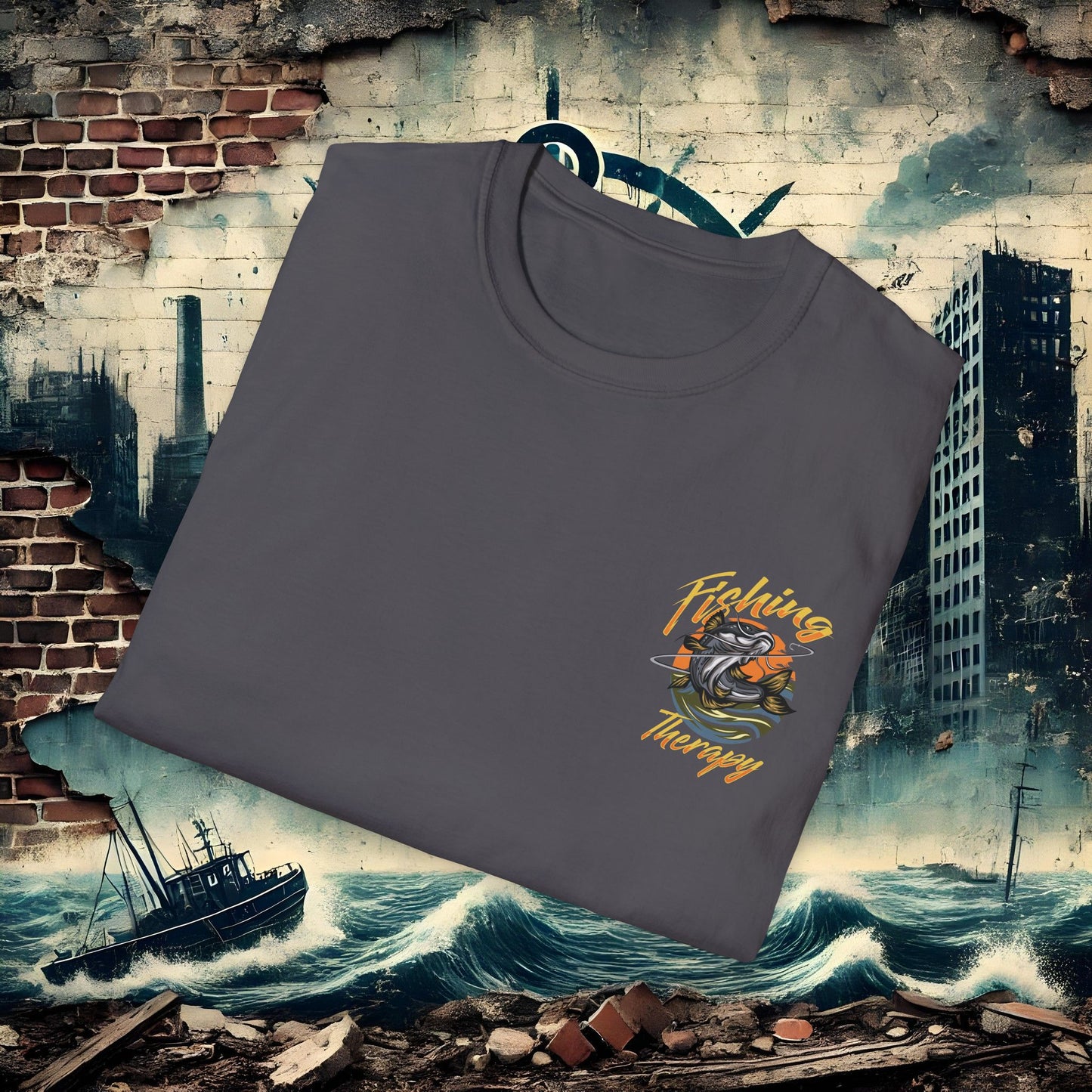 Fishing Therapy Unisex Softstyle T-Shirt – Relax in Style