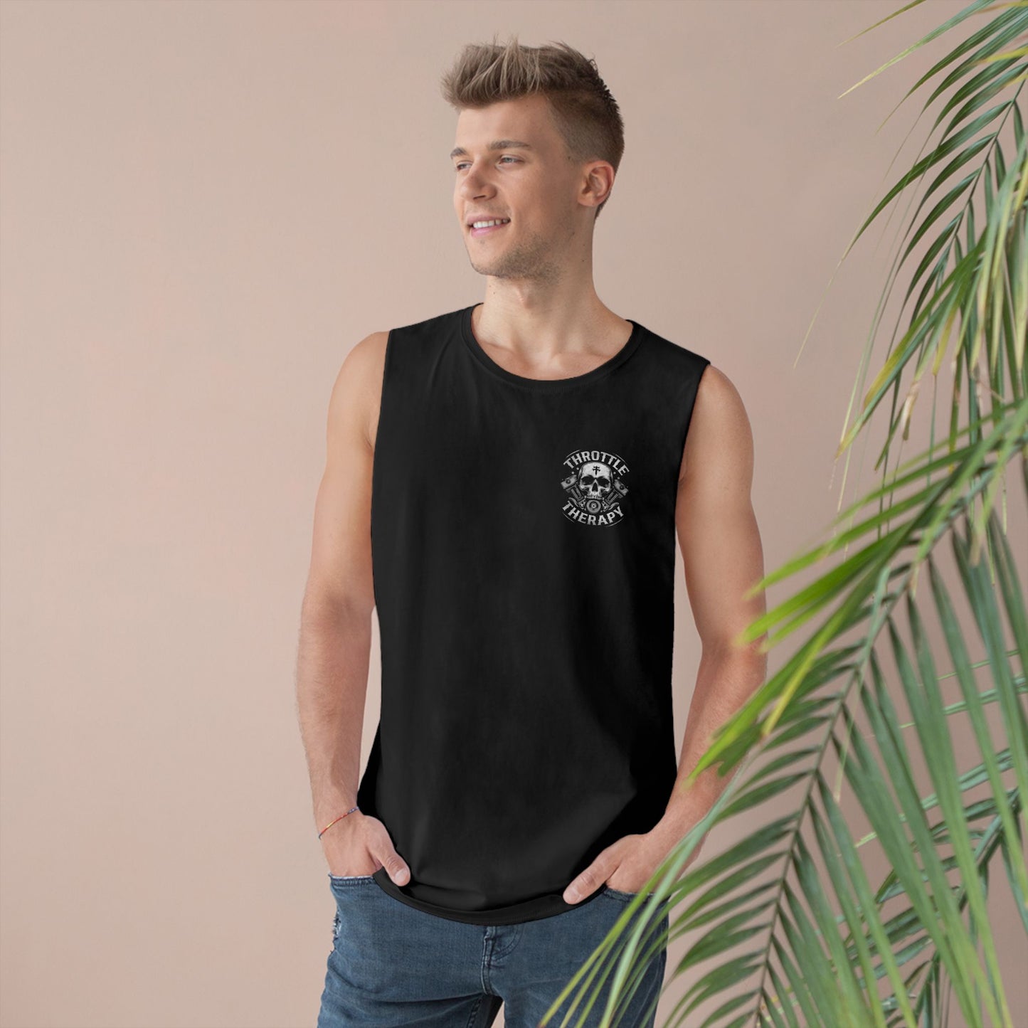 Throttle Therapy Unisex Tank - Edgy Motorcycle Graphic Tee