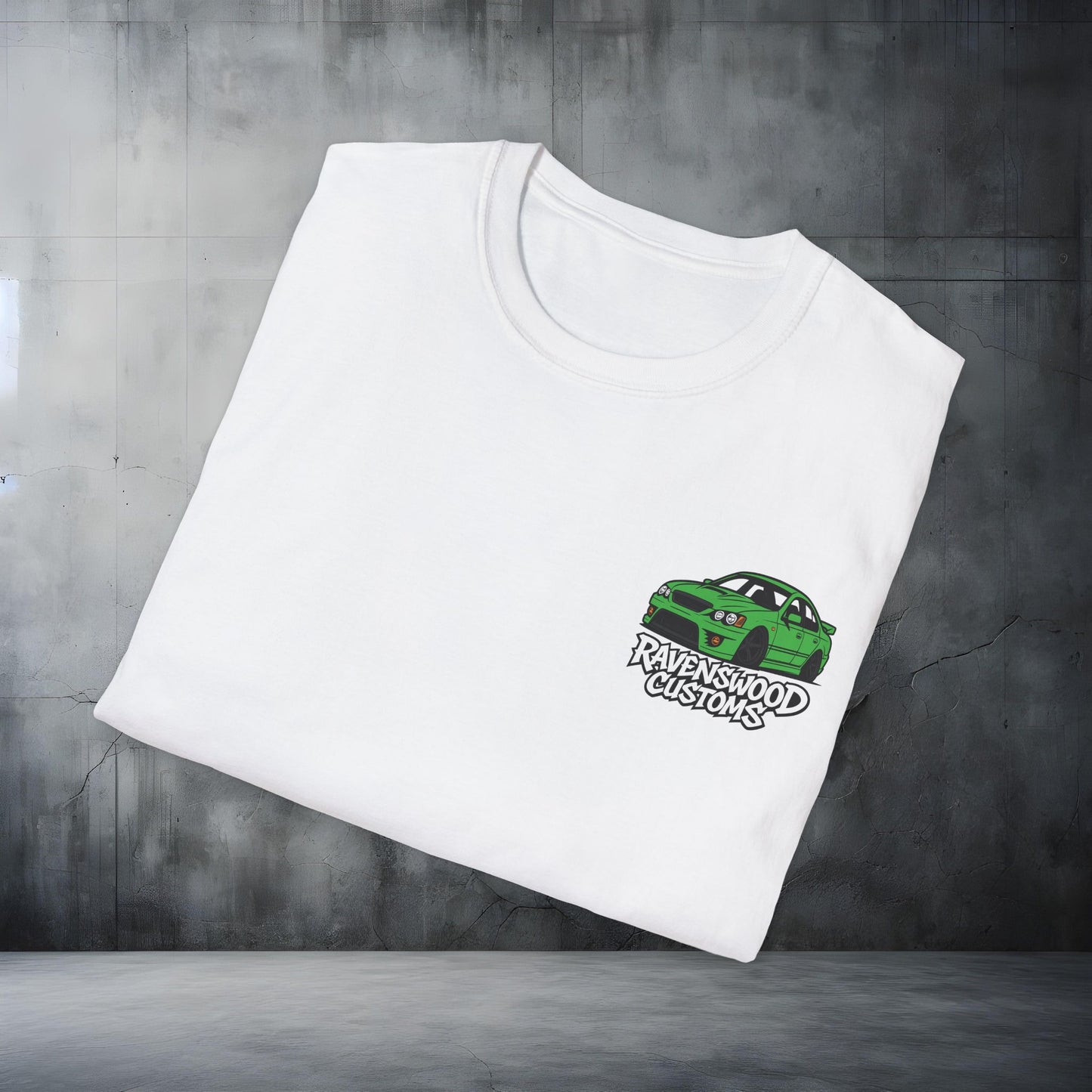 Ravenswood Customs Unisex Softstyle T-Shirt - Green BF Falcon Design, Cool Graphic Tee