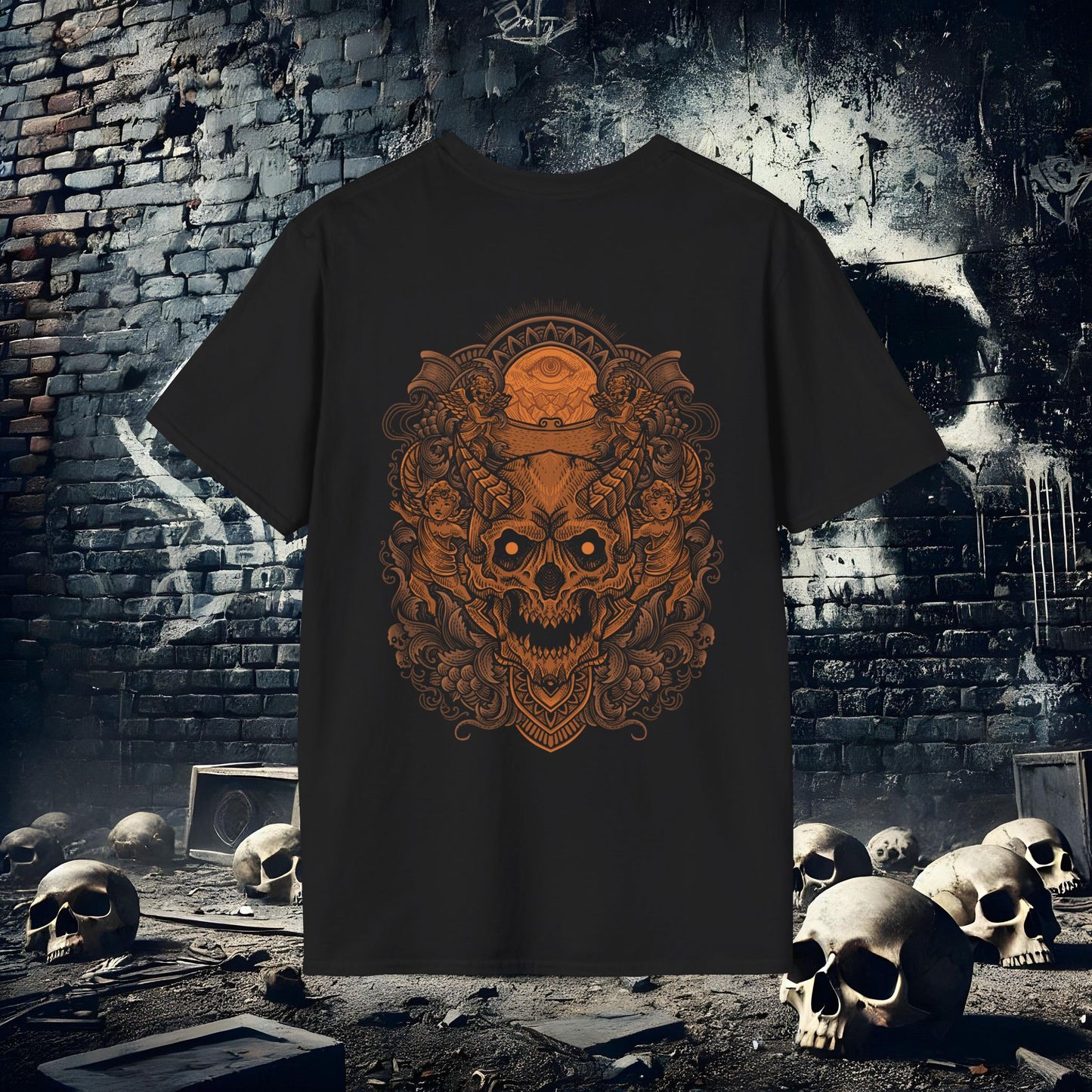 Demon Skull 2 Unisex Softstyle T-Shirt