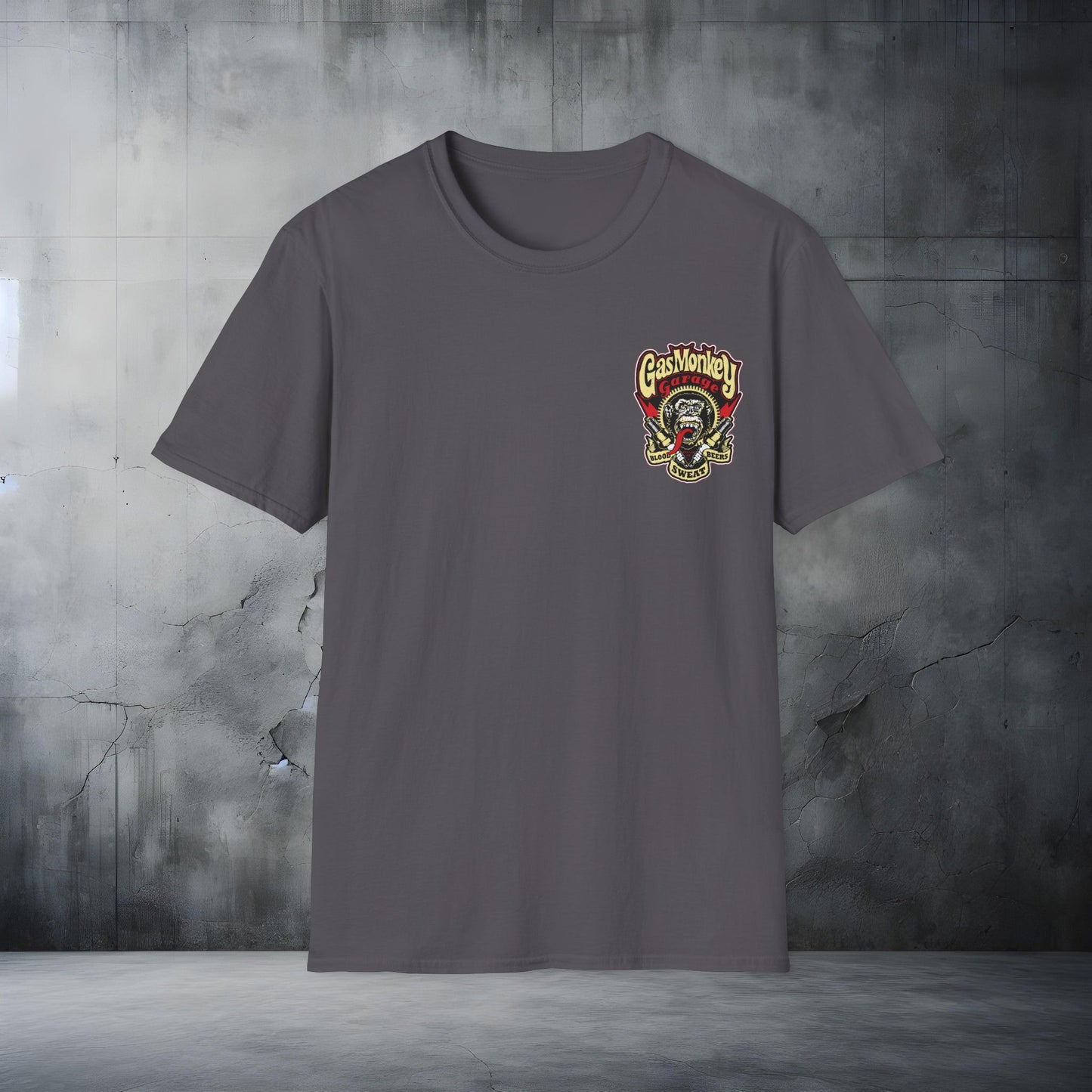Gas Monkey Garage Unisex Softstyle T-Shirt - Vintage Beer & Monkey Design