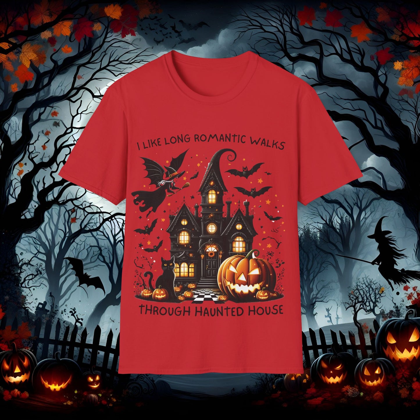 Haunted House Unisex Softstyle T-Shirt