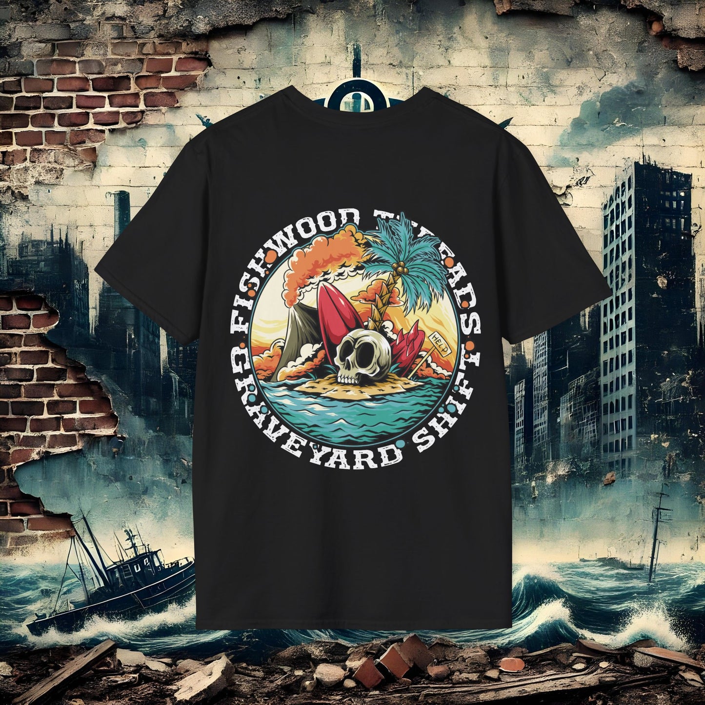 Fishwood Threads Graveyard Shift 2 Unisex Softstyle T-Shirt