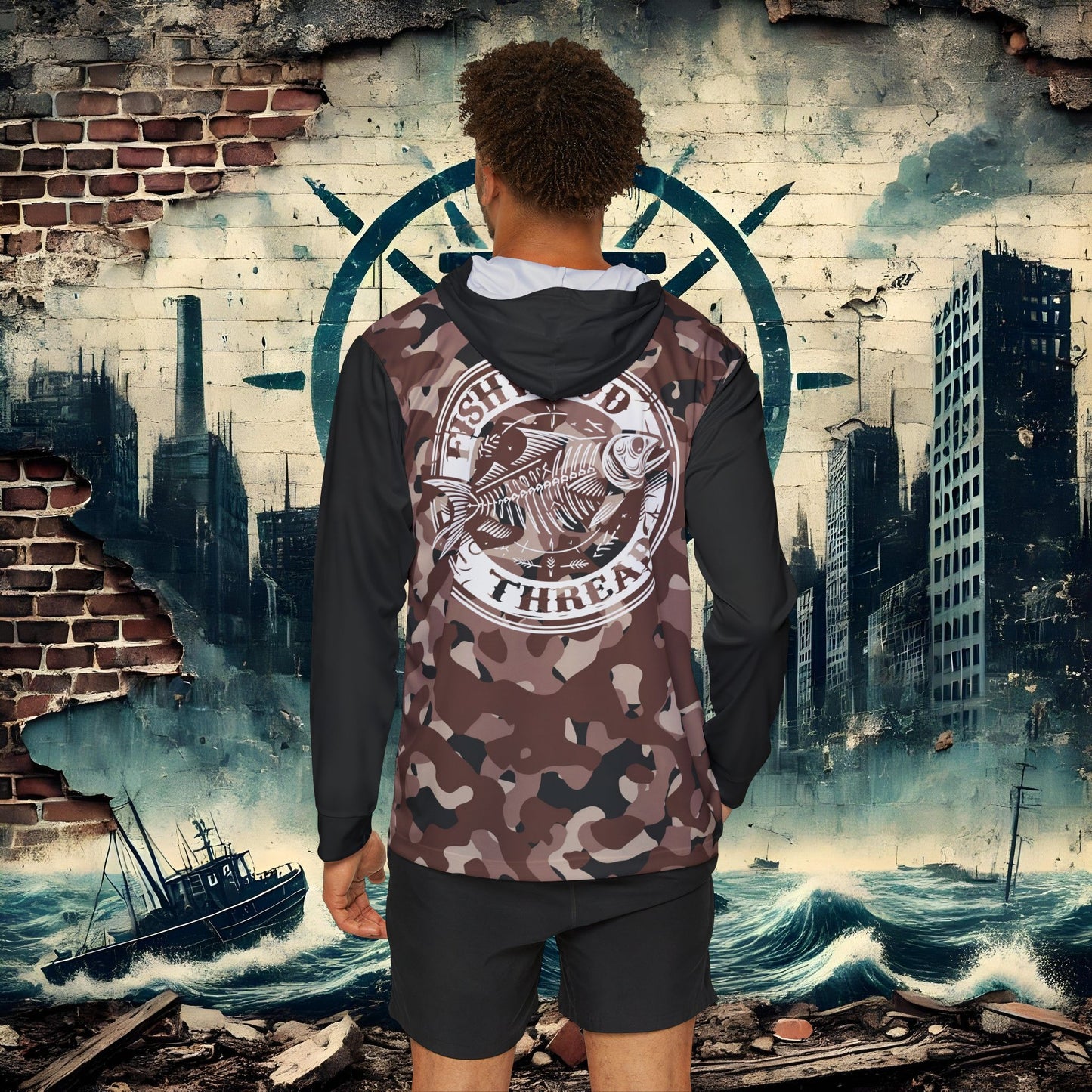 Men's Fishing Hoodie - Fishwood Threads, Adventure & Outdoor Enthusiasts