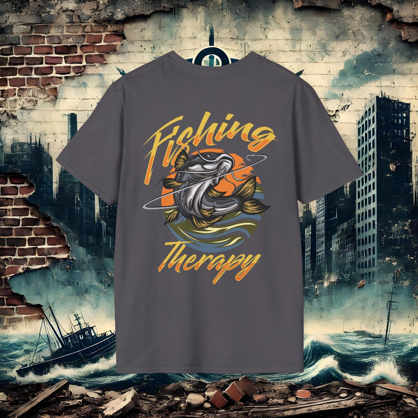 Fishing Therapy Unisex Softstyle T-Shirt – Relax in Style