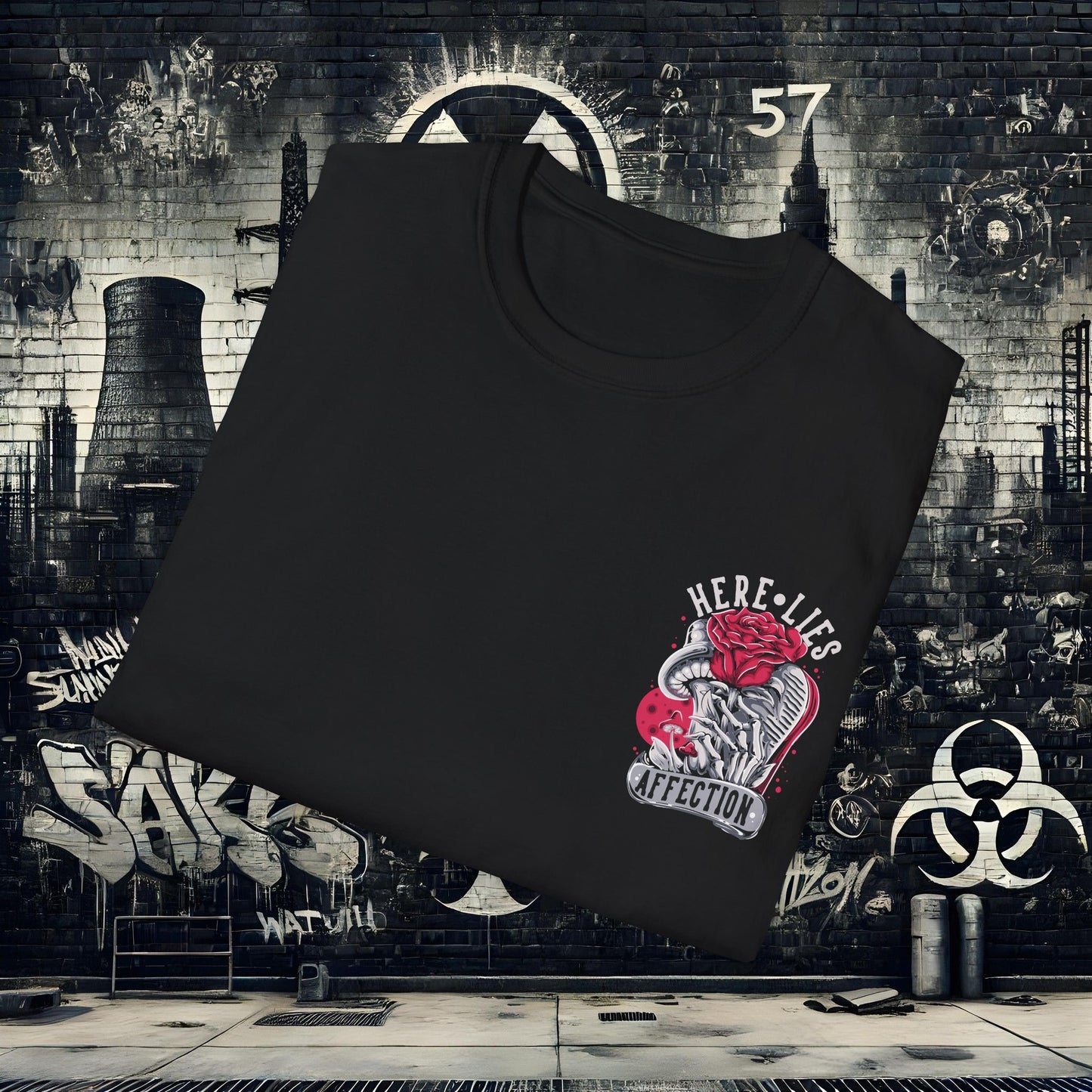 Here Lies Affection Unisex Softstyle T-Shirt