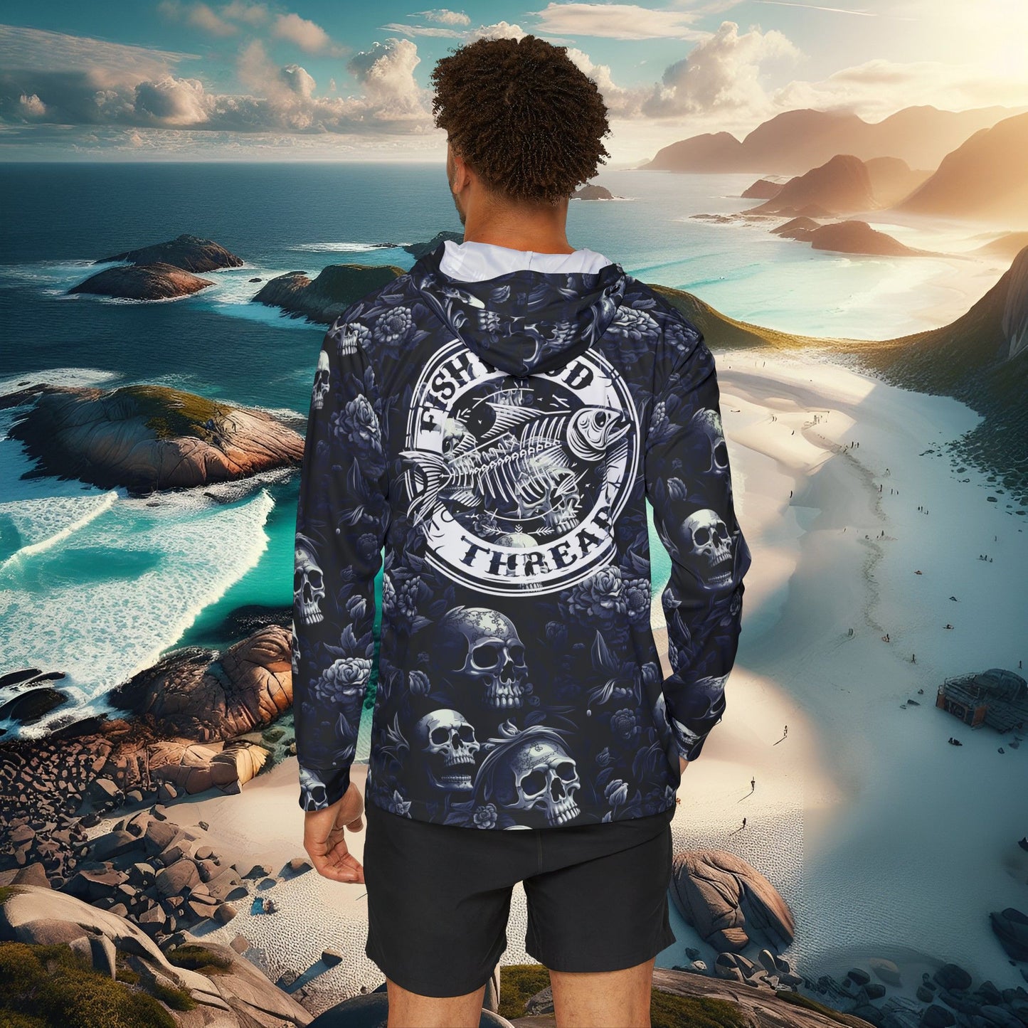 Men's Sports Warmup Hoodie - Fishwood Threads, Adventure & Outdoor Enthusiasts