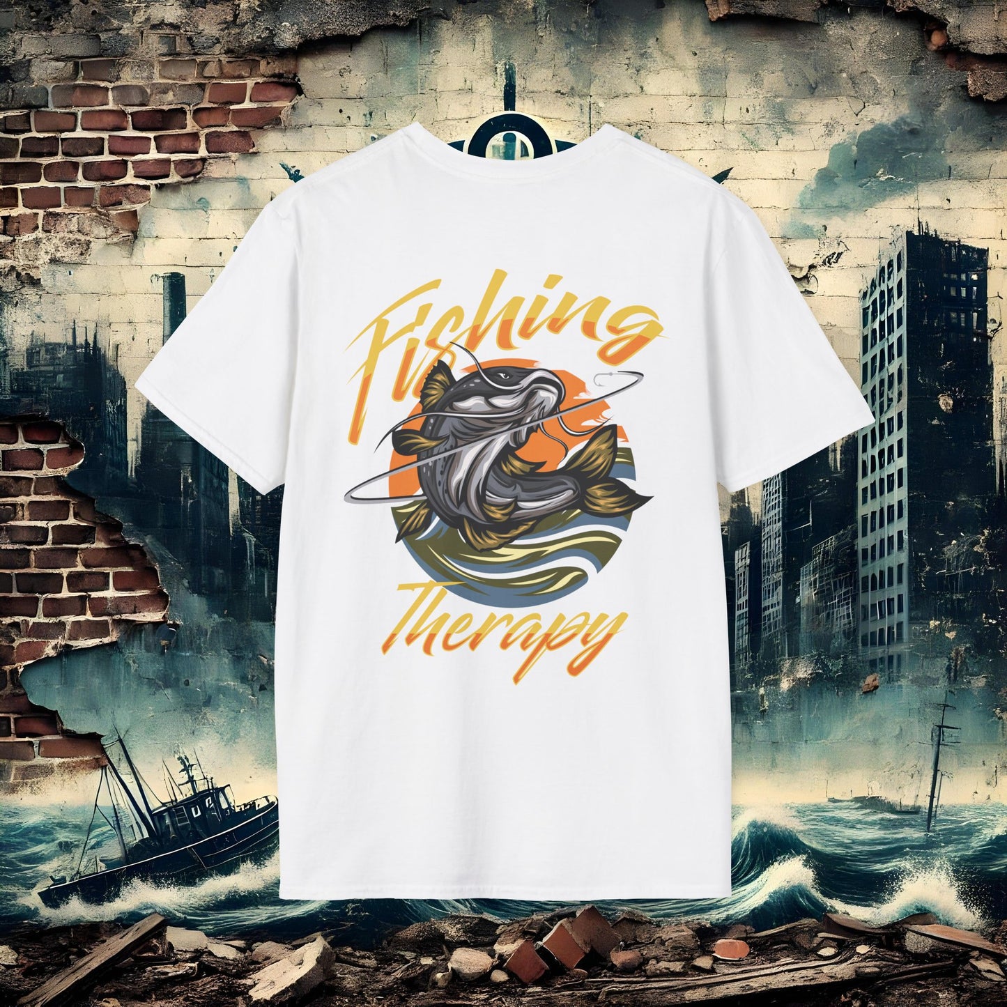 Fishing Therapy Unisex Softstyle T-Shirt – Relax in Style