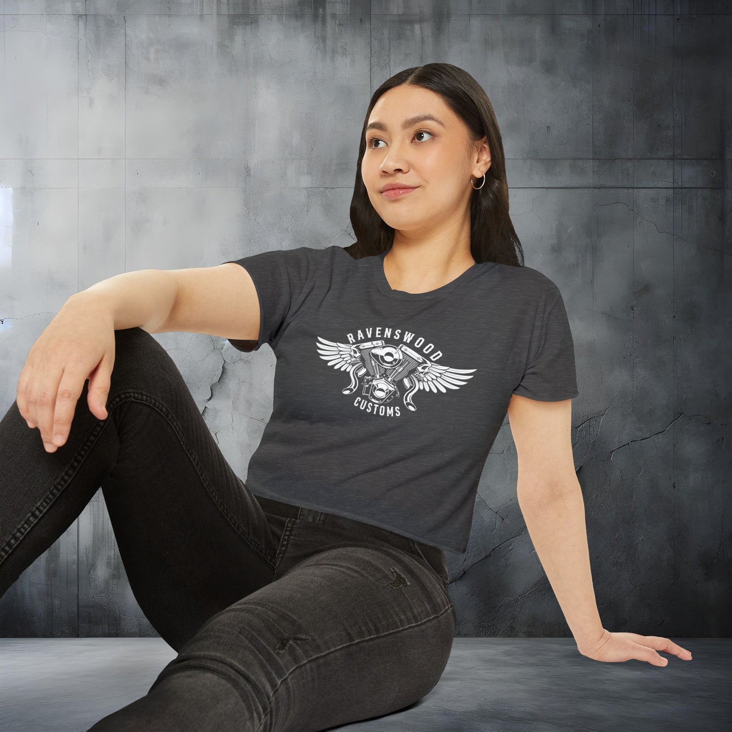 Ravenswood Customs Women's Festival Crop Top - Boho Chic Tee for Summer Events