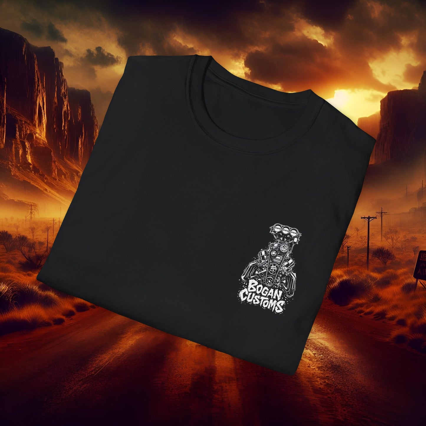 Bogan Customs Blown V8 Engine Tee