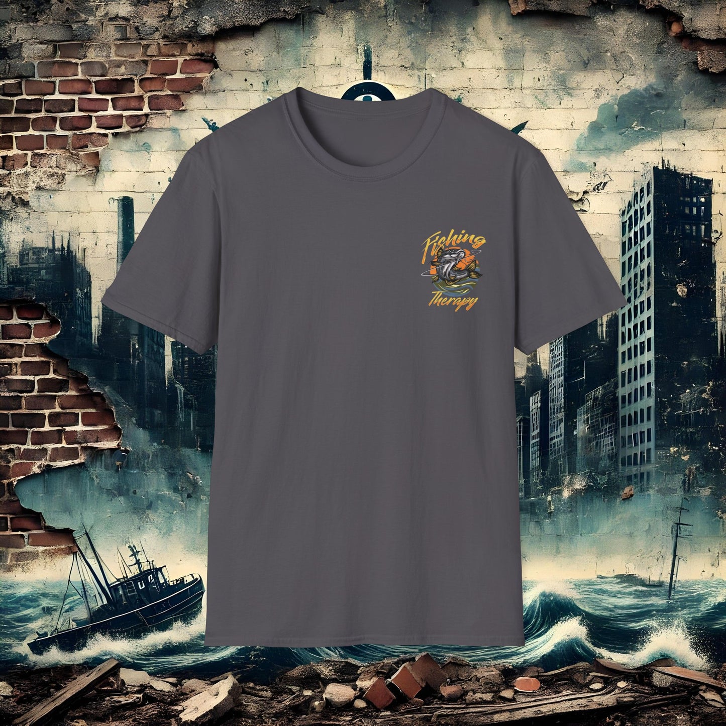 Fishing Therapy Unisex Softstyle T-Shirt – Relax in Style