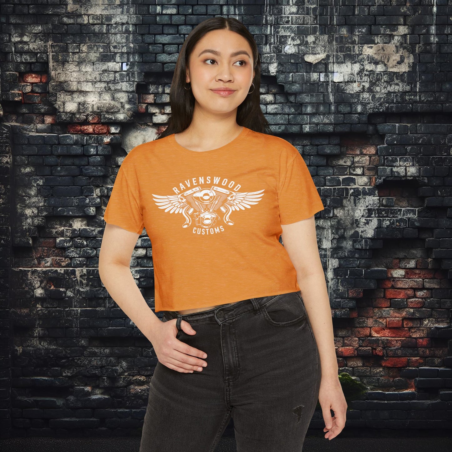 Ravenswood Customs Women's Festival Crop Top - Boho Chic Tee for Summer Events