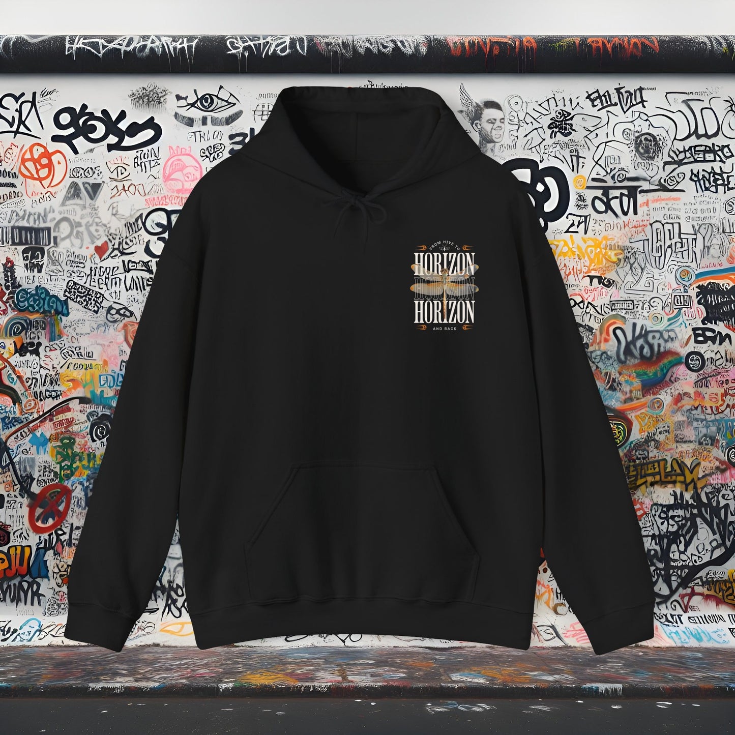 Horizon Graphic Hoodie | Unisex Sweatshirt for Adventure Lovers, Gift for Travel Enthusiasts, Cozy Casual Wear, Perfect for Hiking