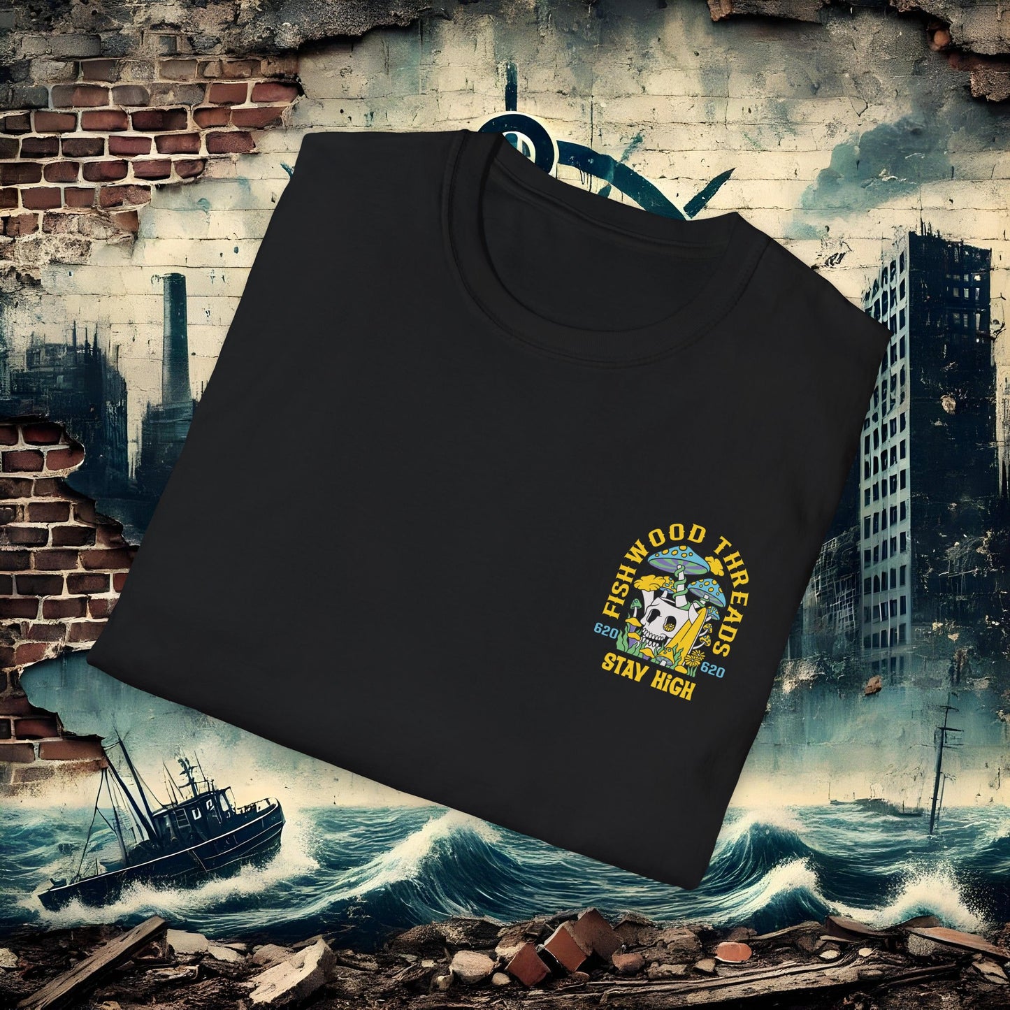 Fishwood Threads Stay High Unisex Softstyle T-Shirt