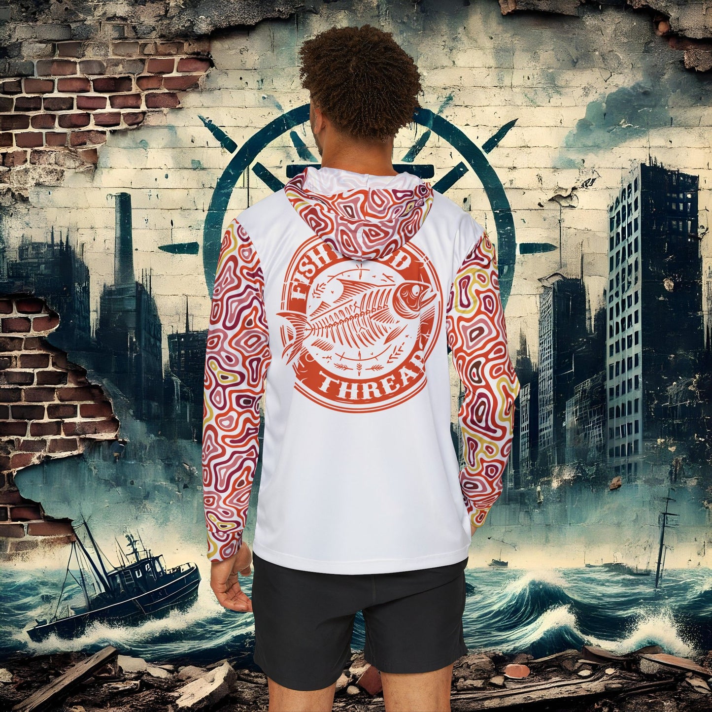 Men's Fishing Hoodie - Fishwood Threads, Adventure & Outdoor Enthusiasts