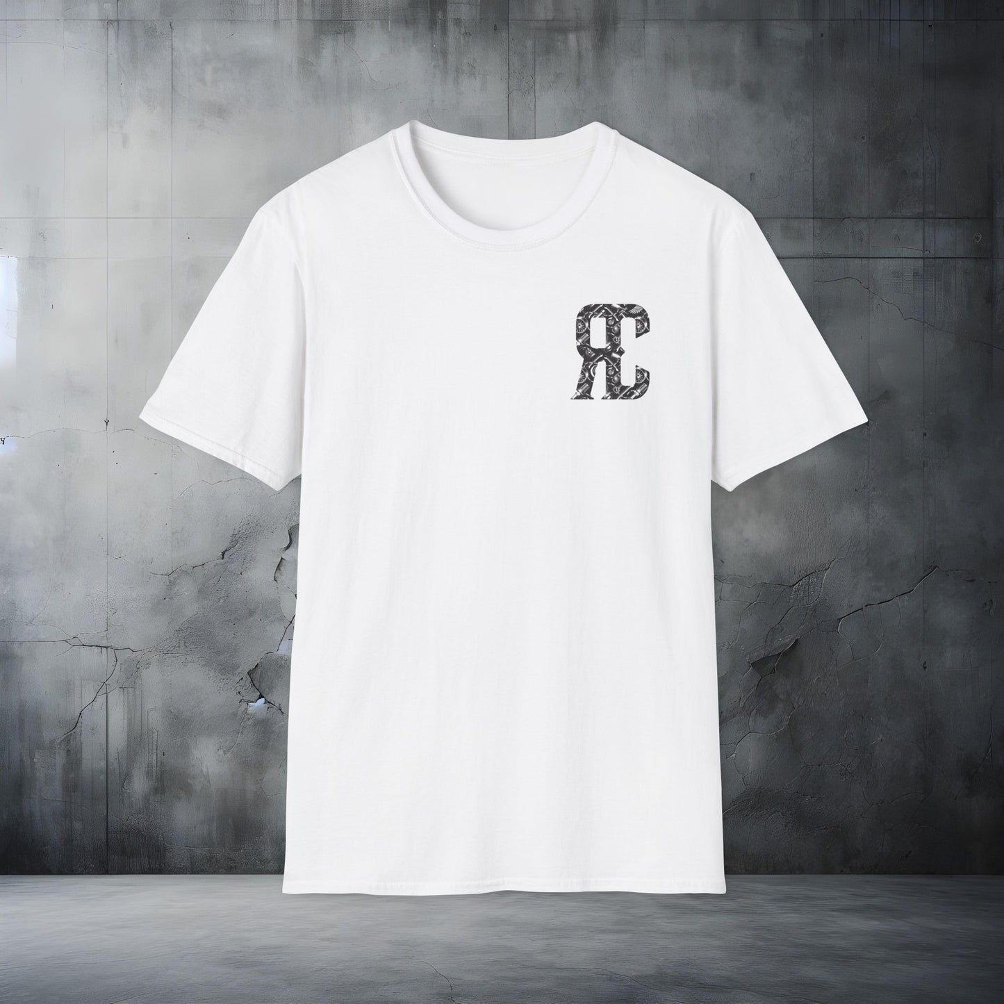 Unisex Softstyle Graphic T-Shirt - Stylish Monochrome Art for Everyday Wear
