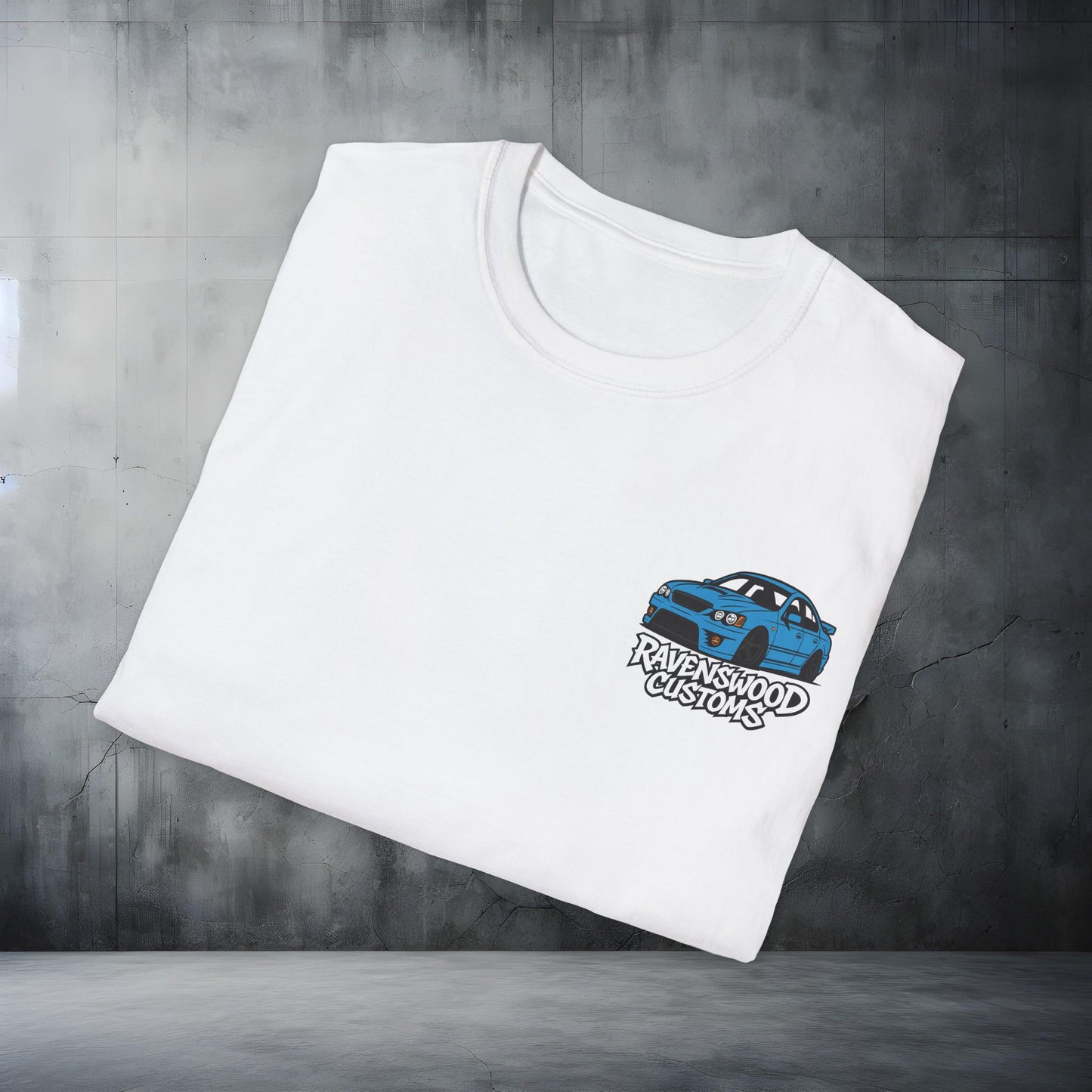 Ravenswood Customs Unisex Softstyle T-Shirt - Blue BF Falcon Sedan Design, Cool Graphic Tee