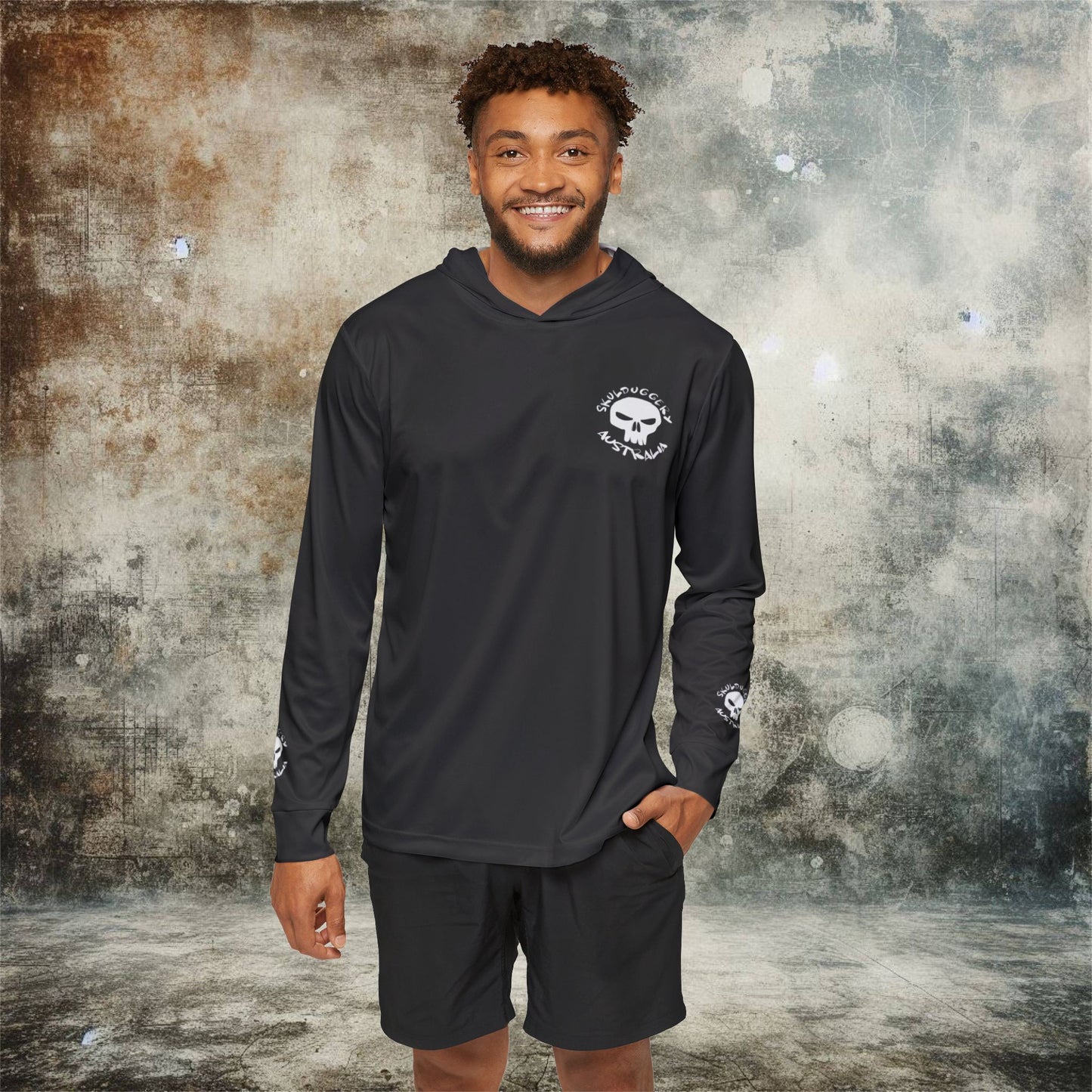 Men's Skulduggery Australia Print Sports Warmup Hoodie - Athletic Outerwear for Active Lifestyles