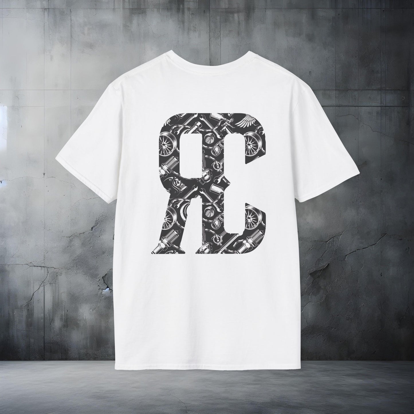 Unisex Softstyle Graphic T-Shirt - Stylish Monochrome Art for Everyday Wear